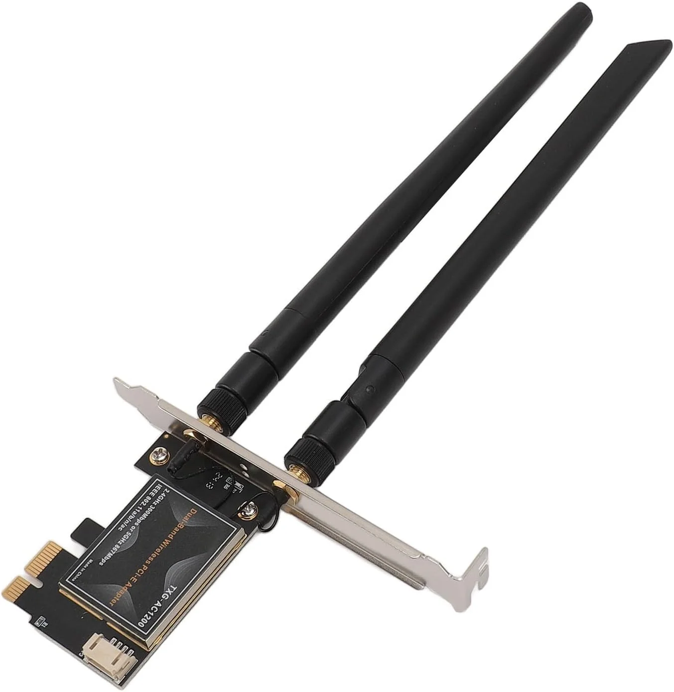 کارت شبکه وایرلس PCIE مدل VELATEMOR PCIE WiFi PCIEx1 برای بازی کامپیوتری (همراه با پایه آنتن جداشدنی)