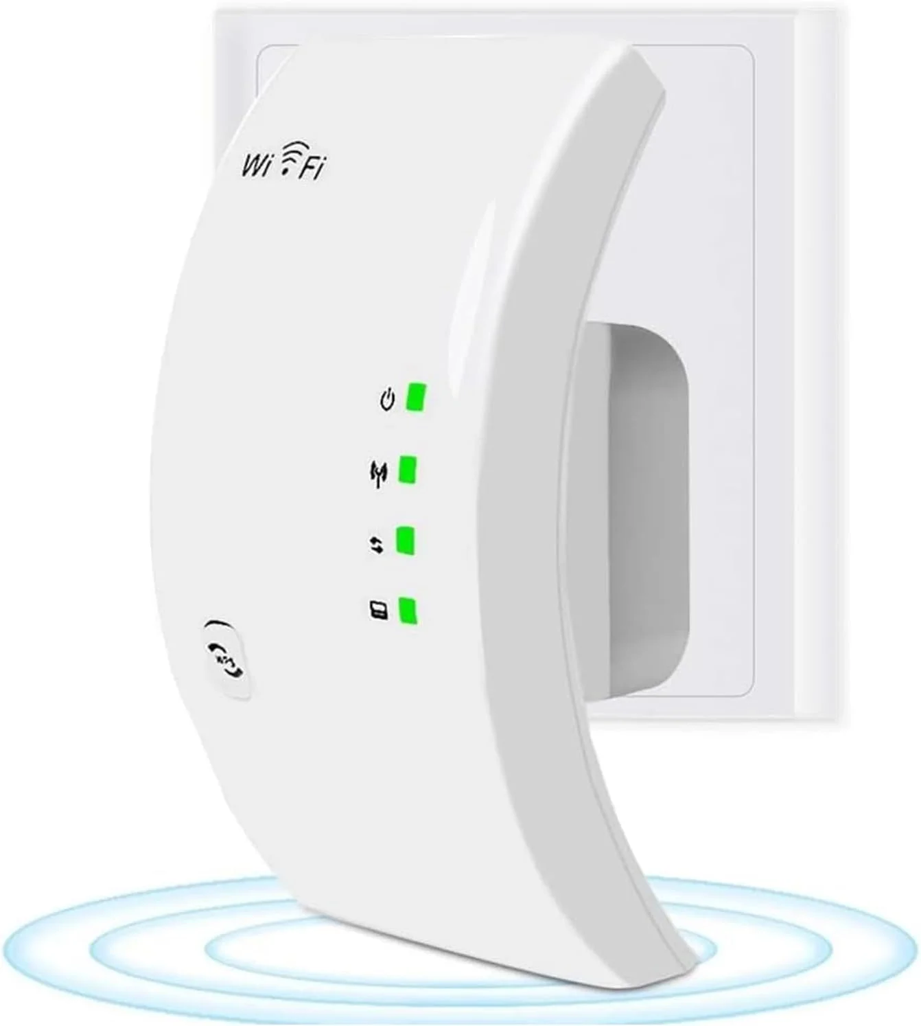 تقویت کننده WiFi، 300 مگابیت بر ثانیه 2.4 گیگاهرتز تقویت کننده محدوده سیگنال WiFi بی سیم، تقویت کننده سیگنال WiFi با پورت اترنت پشتیبانی از حالت Ap/Repeater (سفید)
