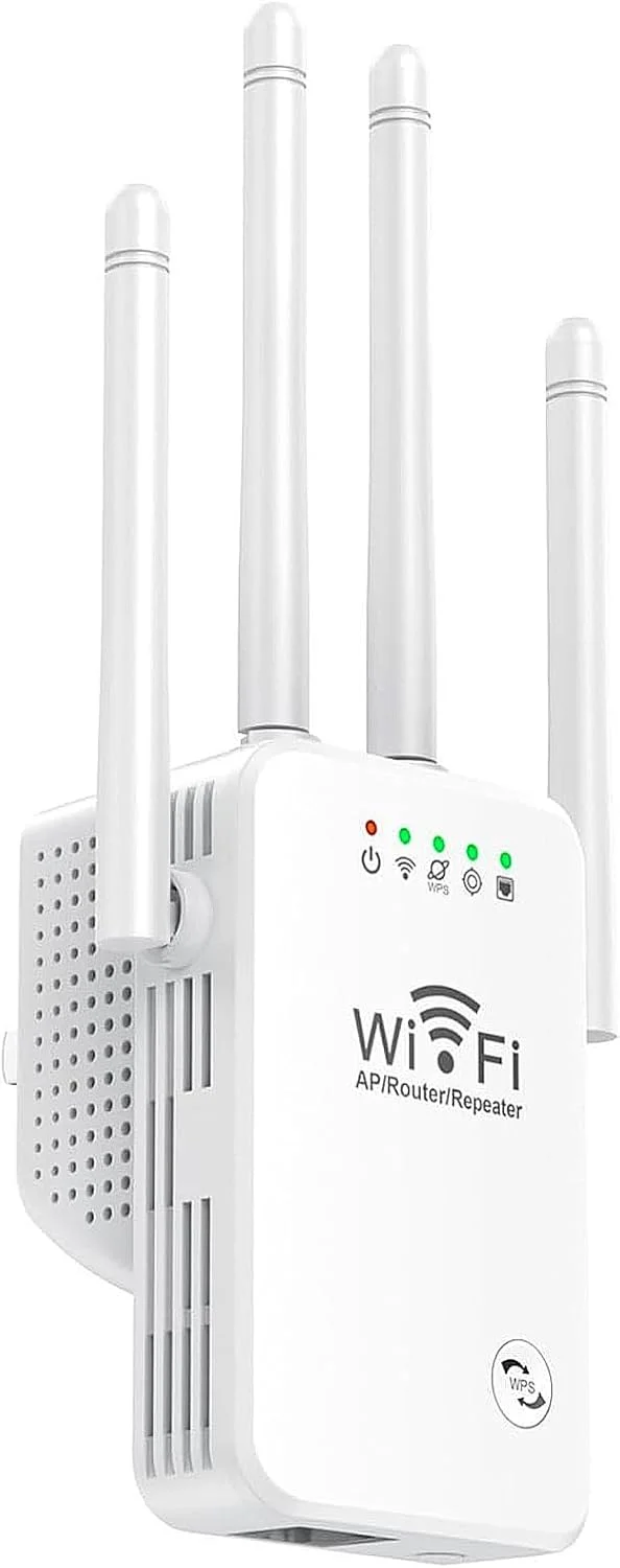 تقویت کننده WiFi، تکرار کننده WiFi 300Mbps، پوشش تا 370 متر مربع، تقویت کننده برد WiFi، 4 آنتن با بهره بالا، پوشش کامل 360 درجه، تقویت کننده سیگنال WiFi برای خانه
