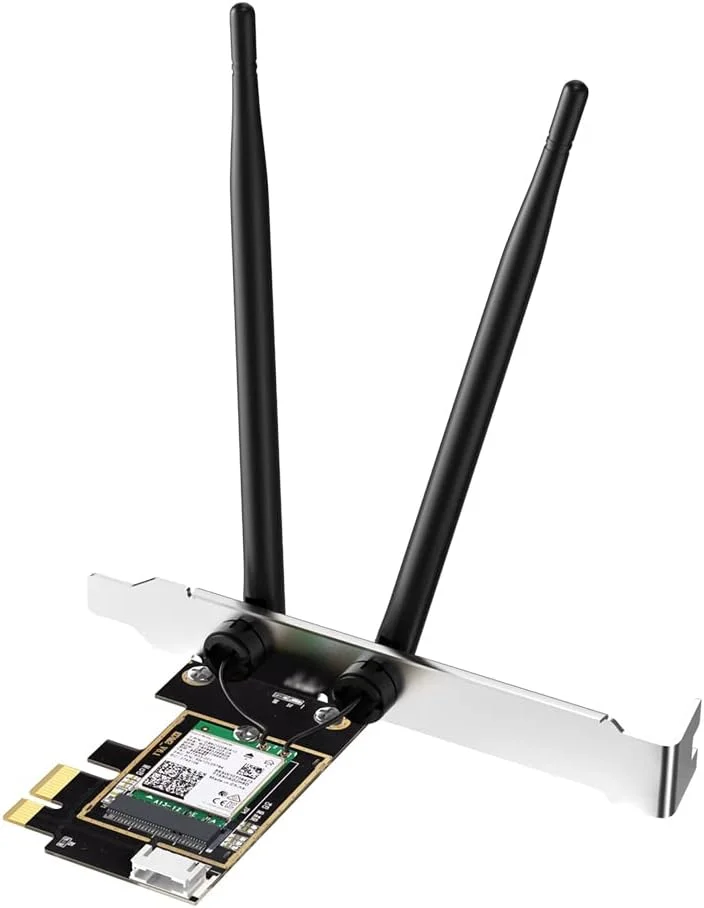 کارت شبکه بی سیم Wifi 6 Pcie X1 با سرعت 3000 مگابیت بر ثانیه، بلوتوث 5.1، آداپتور شبکه PCI Express، تراشه AX200NGW، آنتن دوتایی 2.4G/5G