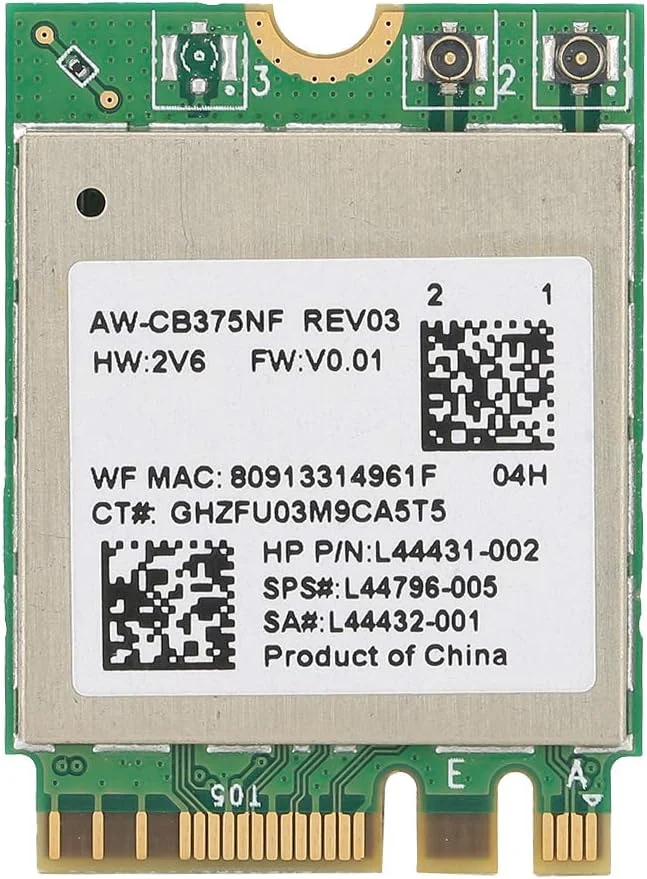 آداپتور شبکه بی‌سیم، دو بانده 2.4G/5Ghz حداکثر 867Mbps NGFF M2 بلوتوث 5.0، سازگار با 802.11AC/B/G/N/A، RTL8822CE