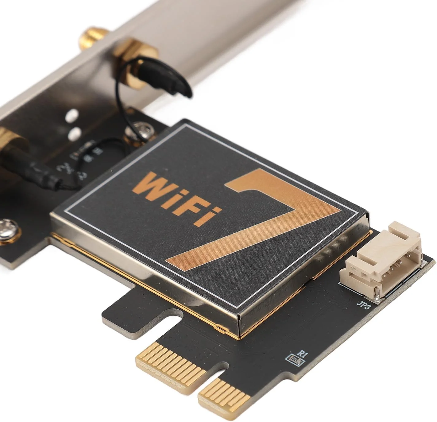 کارت شبکه وایرلس WiFi 7 BE200NGW بلوتوث 5.4 سرعت 8774Mbps سه بانده MU-MIMO WPA4 برای Win10 11 لینوکس به همراه آنتن (به همراه پایه آنتن اکستند جداشدنی)