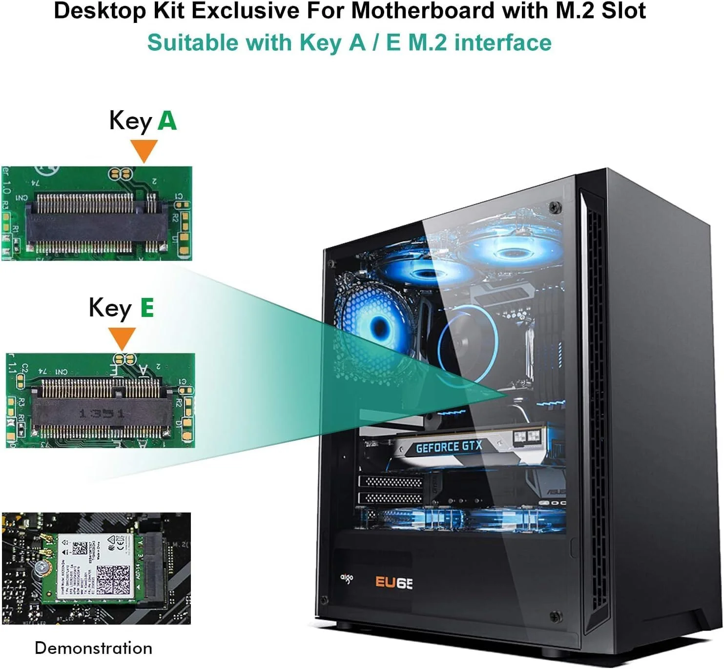 کارت شبکه بی سیم WiFi 6 AX210 NGW بلوتوث 5.3 سه بانده 2.5G/5G 5400Mbps برای رایانه شخصی رومیزی، پشتیبانی از ویندوز 10/11 (64 بیتی) M.2/NGFF شامل کابل Ipex، آنتن های 5dBi و براکت ها کارت شبکه بی سیم WiFi 6 AX210 NGW بلوتوث 5.3 سه بانده 2.5G/5G 5400Mbps برای رایانه شخصی رومیزی، پشتیبانی از ویندوز 10/11 (64 بیتی) M.2/NGFF شامل کابل Ipex، آنتن های 5dBi و براکت ها