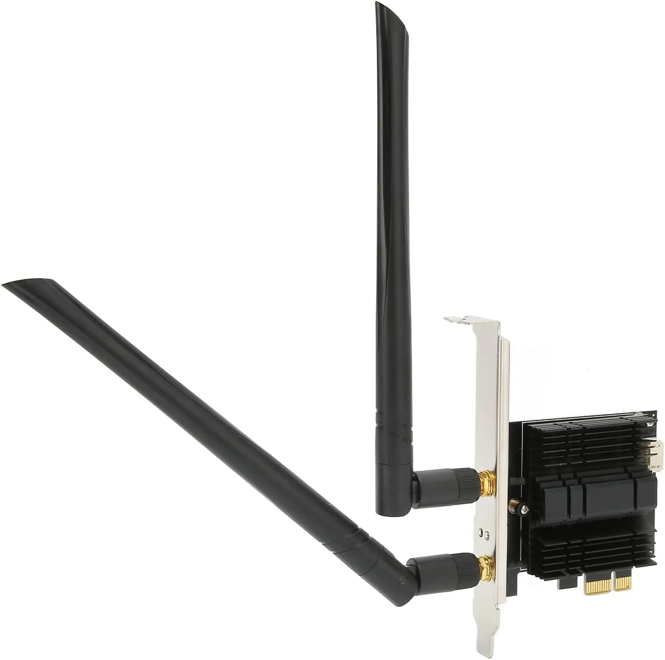 آداپتور PCI Express بی سیم دو بانده، کارت وای فای PCIE برای رایانه رومیزی با پشتیبانی از AC1300Mbps 4.2 برای بازی