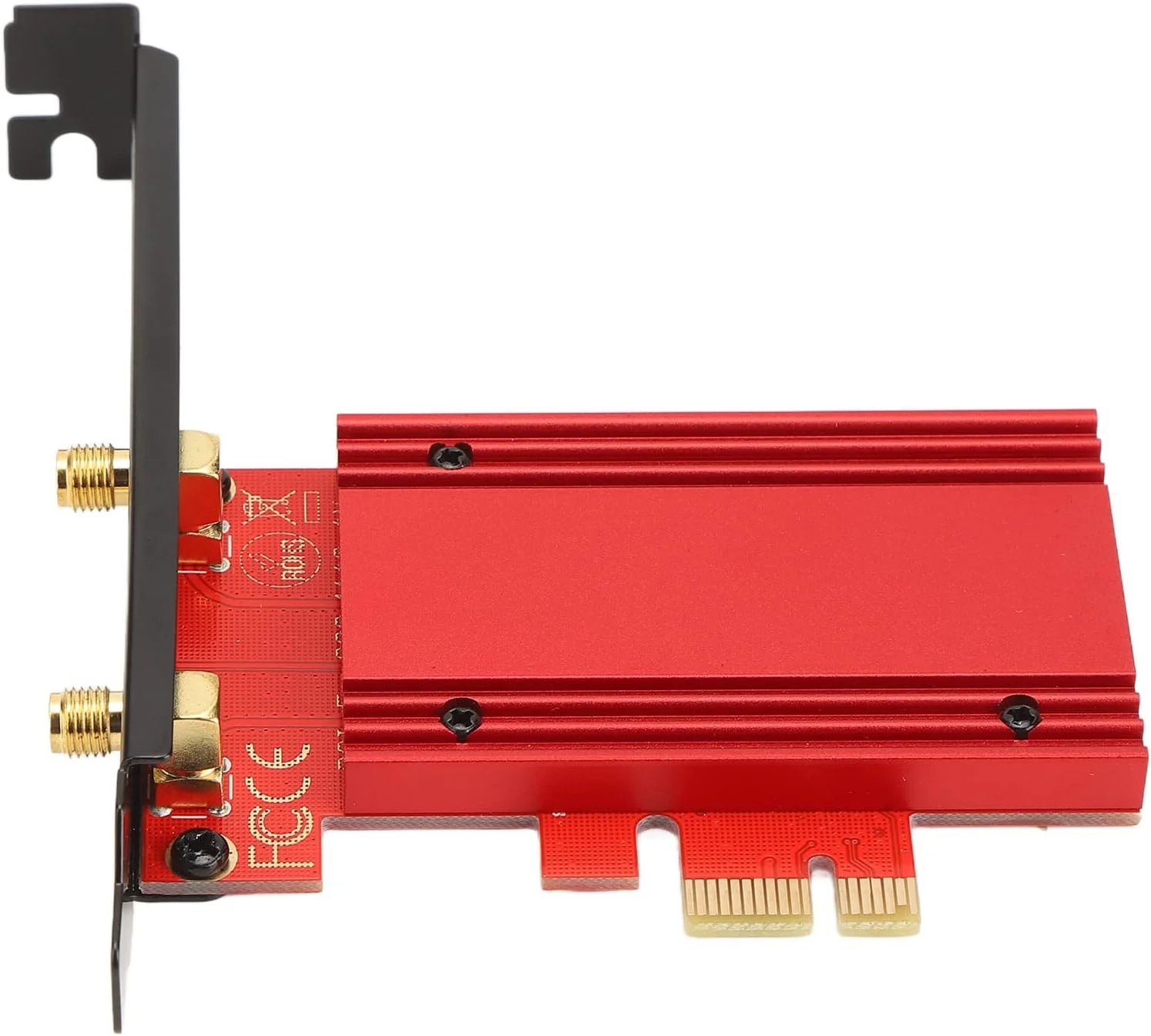 کارت شبکه بی‌سیم، سه بانده 6 گیگاهرتز 5.8 گیگاهرتز 2.4 گیگاهرتز WIFI6E BT5.2 PCIE X1 آداپتور وای فای گیگابیتی با آنتن برای کامپیوتر رومیزی