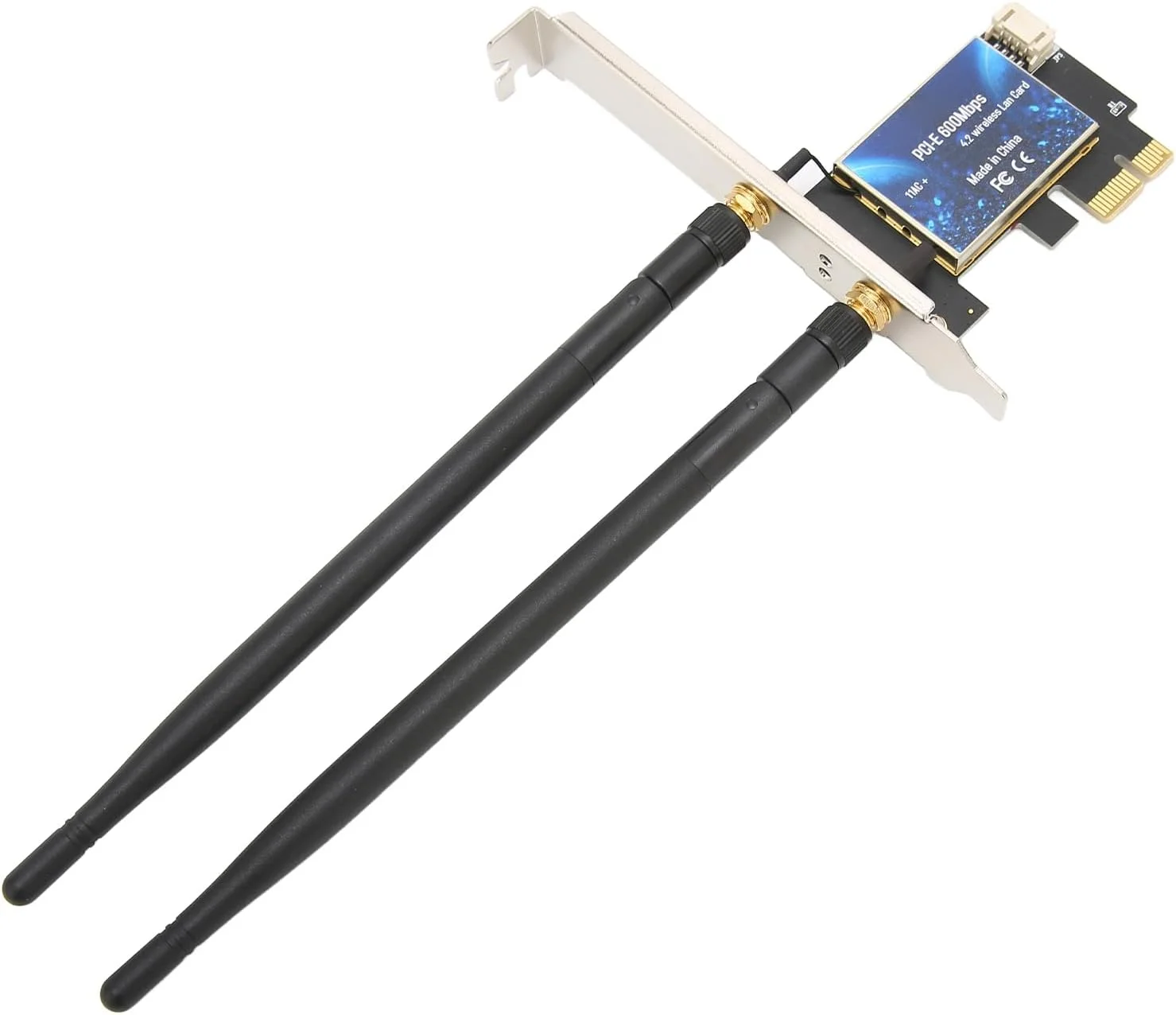 کارت شبکه بیسیم، کارت شبکه بیسیم دو بانده PCIE با آنتن هوشمند AC و آنتن با بهره بالا 5dBi مناسب برای گیمینگ و استریمینگ کارت شبکه بیسیم، کارت شبکه بیسیم دو بانده PCIE با آنتن هوشمند AC و آنتن با بهره بالا 5dBi مناسب برای گیمینگ و استریمینگ