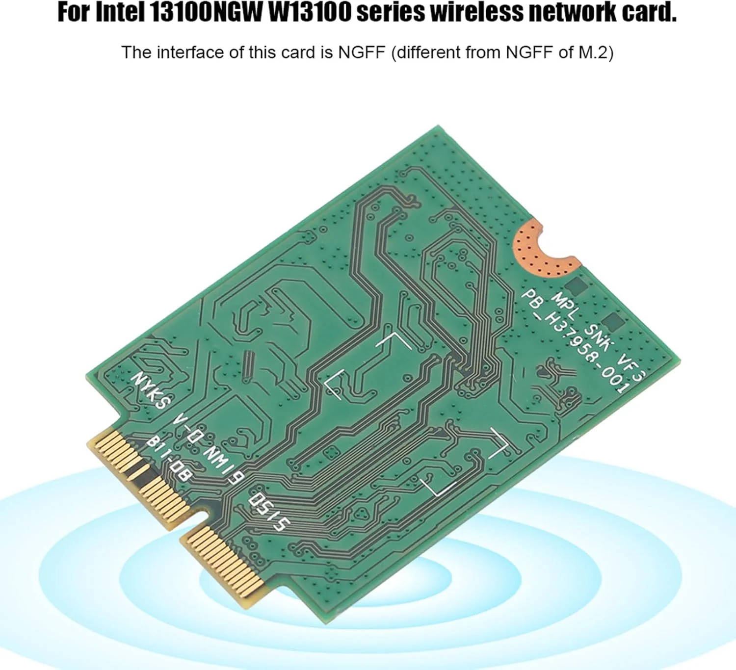 کارت شبکه بی سیم 13100NGW، کارت شبکه بی سیم NGFF 4.0، پشتیبانی از پروتکل های 802.11ad، 802.11ac، 802.11an