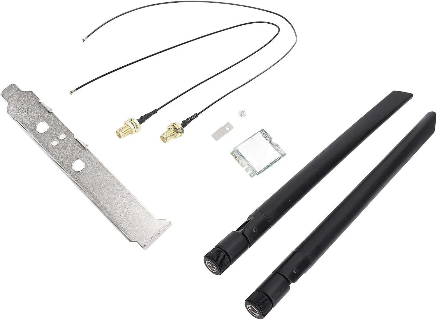 کارت وای فای 1200 مگابیت بر ثانیه با رابط M.2، عملکرد پایدار، کارت وای فای M.2 برای ویندوز 7، 8، 10، 11، باندهای 2.4 گیگاهرتز و 5 گیگاهرتز (براکت آنتن خارجی) کارت وای فای 1200 مگابیت بر ثانیه با رابط M.2، عملکرد پایدار، کارت وای فای M.2 برای ویندوز 7، 8، 10، 11، باندهای 2.4 گیگاهرتز و 5 گیگاهرتز (براکت آنتن خارجی)