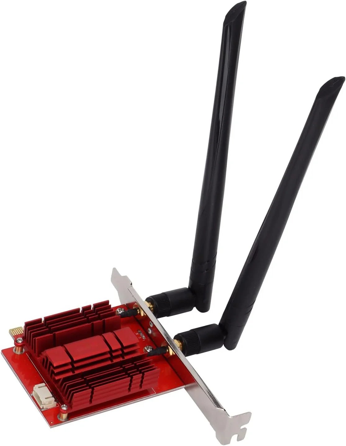 آداپتور WIFI 6، کارت WIFI با 2 آنتن خارجی، دریافت از راه دور با سرعت بالا، پشتیبانی از فناوری OFDMA برای 16 دستگاه، آداپتور بی سیم PCI E برای کامپیوتر رومیزی