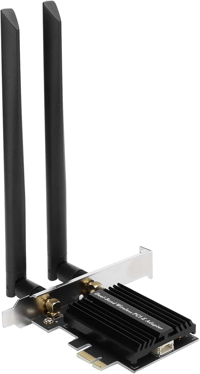 کارت شبکه بی‌سیم دو بانده XUMIUZIY، آداپتور دو بانده دسکتاپ با کابل توسعه آنتن 8DB AX3000 PCI‑E
