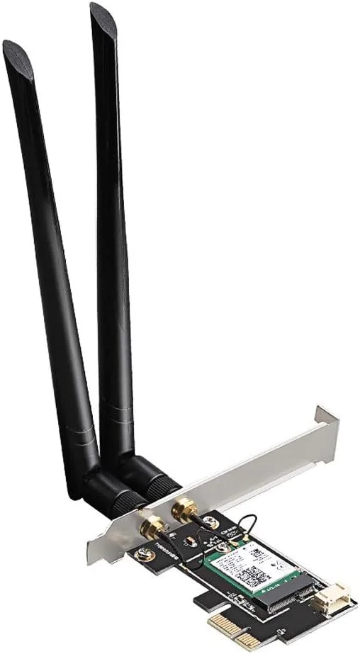 کارت PCI Express وایرلس Wi-Fi 6، کارت آداپتور دو آنتنه، پشتیبانی از MU-MIMO، تا 30000M، برای AX200