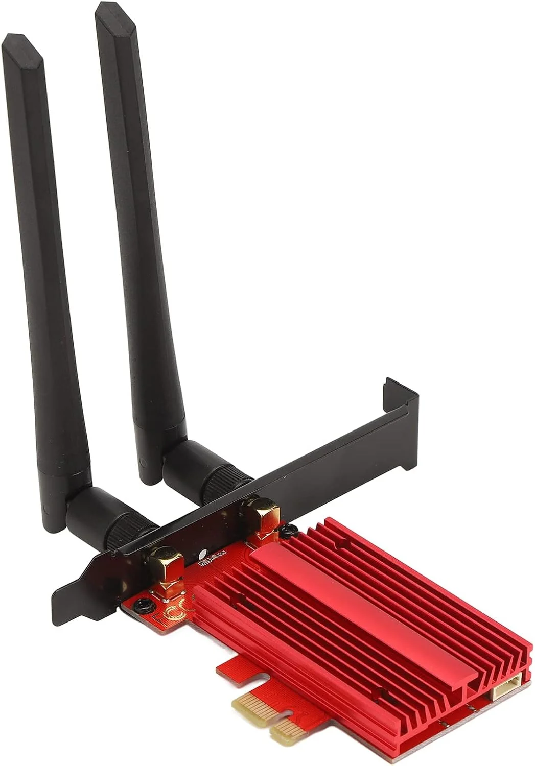 کارت وای فای، سه بانده 2.4 گیگاهرتز 5 گیگاهرتز 6 گیگاهرتز 3000 مگابیت بر ثانیه وای فای 6E 6 گیگاهرتز PCIe، BT 5.2، کارت شبکه آداپتور وای فای بی سیم برای رایانه شخصی رومیزی 64 بیتی، تاخیر فوق العاده کم