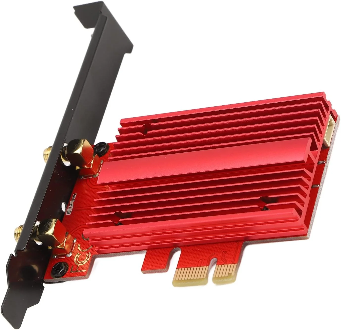 کارت وای فای، سه بانده 2.4 گیگاهرتز 5 گیگاهرتز 6 گیگاهرتز 3000 مگابیت بر ثانیه وای فای 6E 6 گیگاهرتز PCIe، BT 5.2، کارت شبکه آداپتور وای فای بی سیم برای رایانه شخصی رومیزی 64 بیتی، تاخیر فوق العاده کم