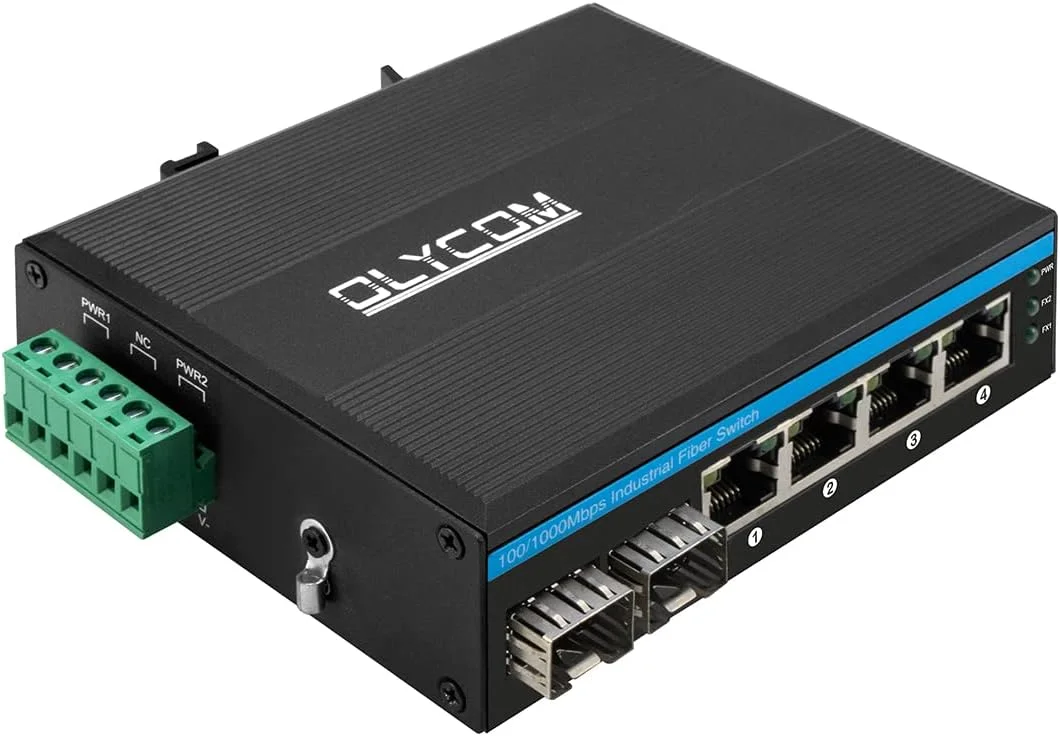 سوئیچ گیگابیتی 4 پورت مبدل اترنت صنعتی سوئیچ شبکه با استاندارد DIN-Rail IP40 با اندازه کوچک برای دوربین مداربسته