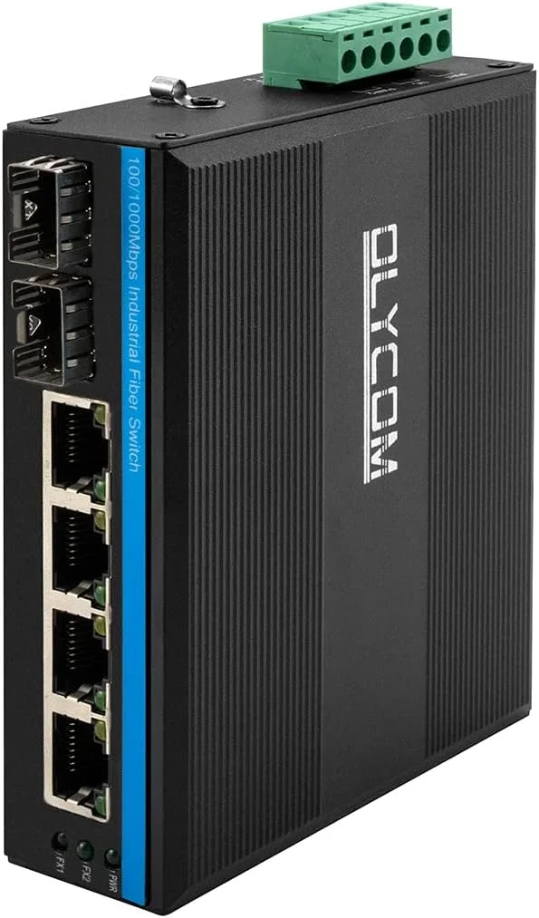 سوئیچ گیگابیتی 4 پورت مبدل اترنت صنعتی سوئیچ شبکه با استاندارد DIN-Rail IP40 با اندازه کوچک برای دوربین مداربسته