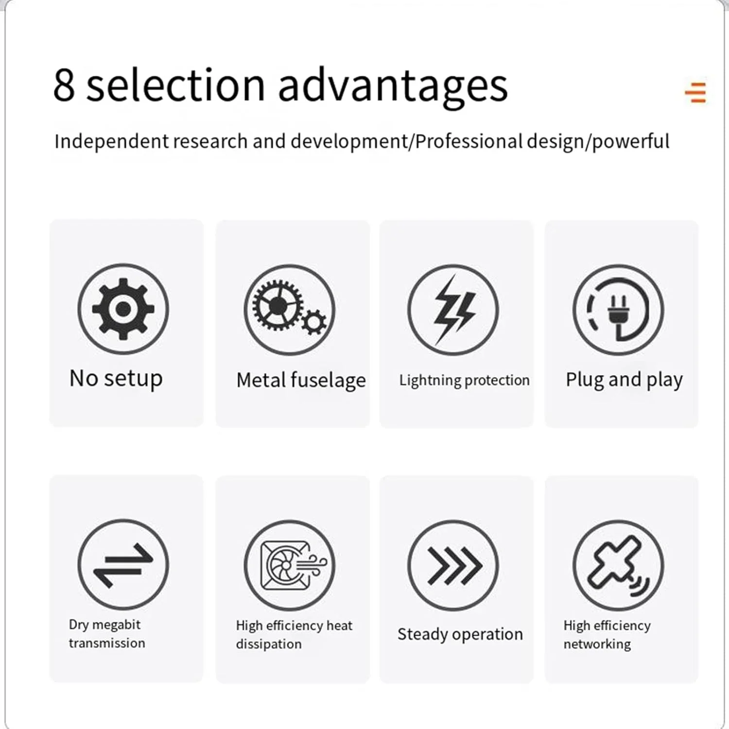 سوئیچ شبکه فیبر نوری گیگابیتی 4 پورت OSMARI، سوئیچ اترنت صنعتی، اسپلیتر شبکه با راندمان بالا 3KV