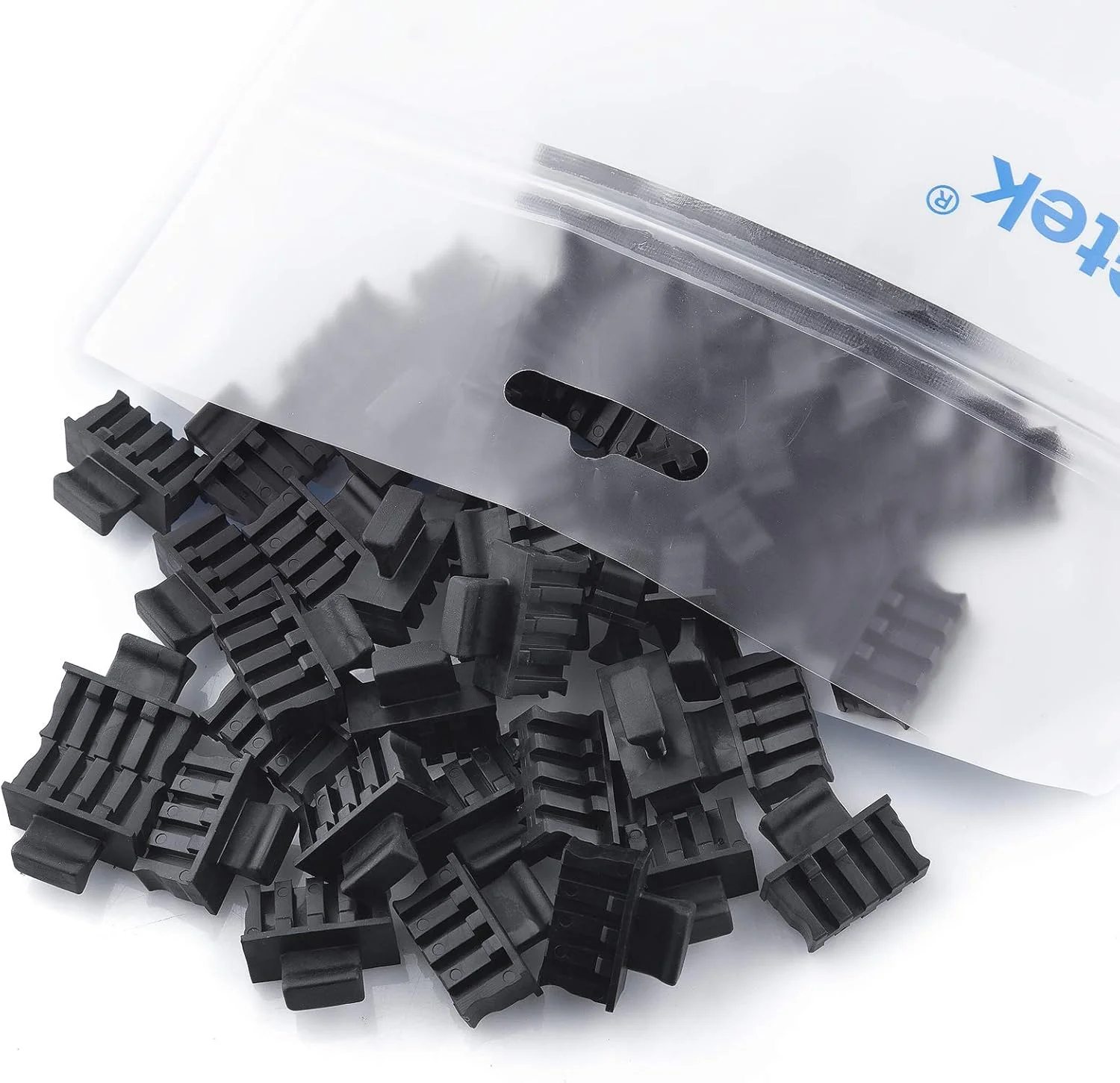 درپوش ضد گرد و غبار QSFP 10Gtek، محافظ پورت برای پورت QSFP، درپوش های ضد گرد و غبار فیبر نوری، محافظ پورت برای سوئیچ/کارت شبکه/روتر/مبدل های رسانه، PVC، بسته 50 عددی