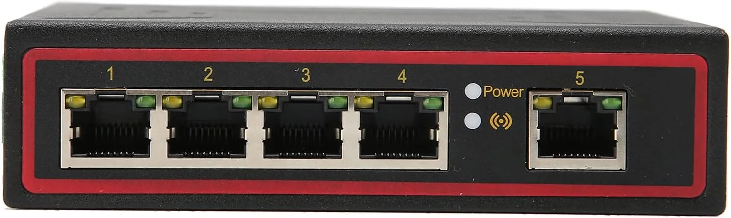سوئیچ اترنت سریع صنعتی 5 پورت با عملکرد بالا برای اتصالات در محیط های نامساعد: سوئیچ ریل اترنت DIN برای دماهای شدید