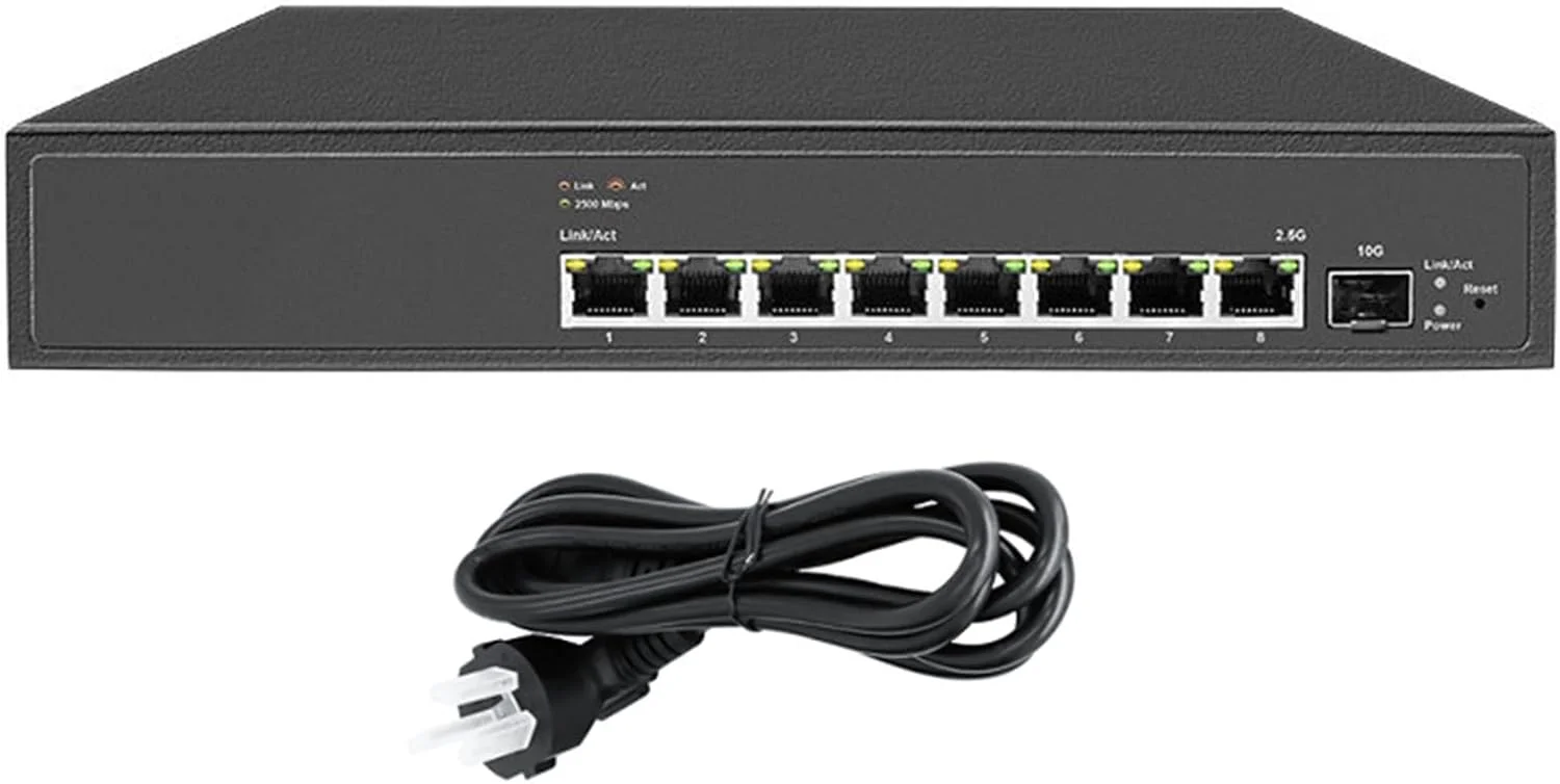 سوئیچ 8 پورت 2.5G رکمونت OSMARI با پورت نوری 10G، تجمیع، VLAN، امنیت و صرفه جویی در انرژی