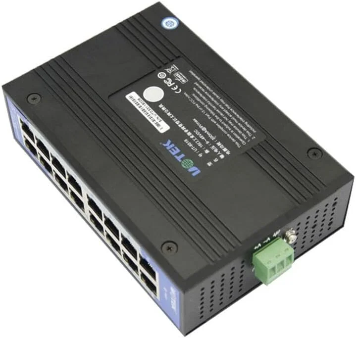 سوییچ اترنت صنعتی غیر مدیریتی 16 پورت SERVER-AE - UT-6516 با قابلیت مذاکره خودکار 10/100Mbps و پشتیبانی از حالت‌های Full Duplex و Half Duplex و Auto MDI/MDI-X