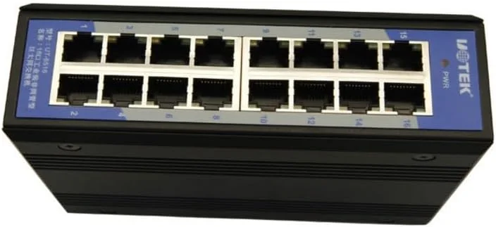 سوییچ اترنت صنعتی غیر مدیریتی 16 پورت SERVER-AE - UT-6516 با قابلیت مذاکره خودکار 10/100Mbps و پشتیبانی از حالت‌های Full Duplex و Half Duplex و Auto MDI/MDI-X
