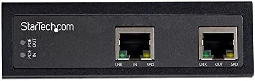 توسعه دهنده PoE گیگابیتی تک پورت صنعتی StarTech.com - 60W 802.3bt PoE/PoE+/ PoE++ - 100 متر - توسعه دهنده محدوده شبکه Power Over Ethernet - IP-30 - -40C تا +75C (POEEXT1G60W)