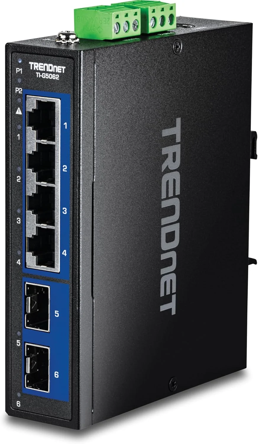 سوئیچ صنعتی 6 پورت 2.5G/10G چند گیگی TRENDnet، با قابلیت نصب روی ریل DIN، دارای 4 پورت 2.5G RJ45، 2 پورت 10G SFP+، پهنای باند 60Gbps، بدنه فلزی، -40°C تا 75°C (فقط ایالات متحده و کانادا)