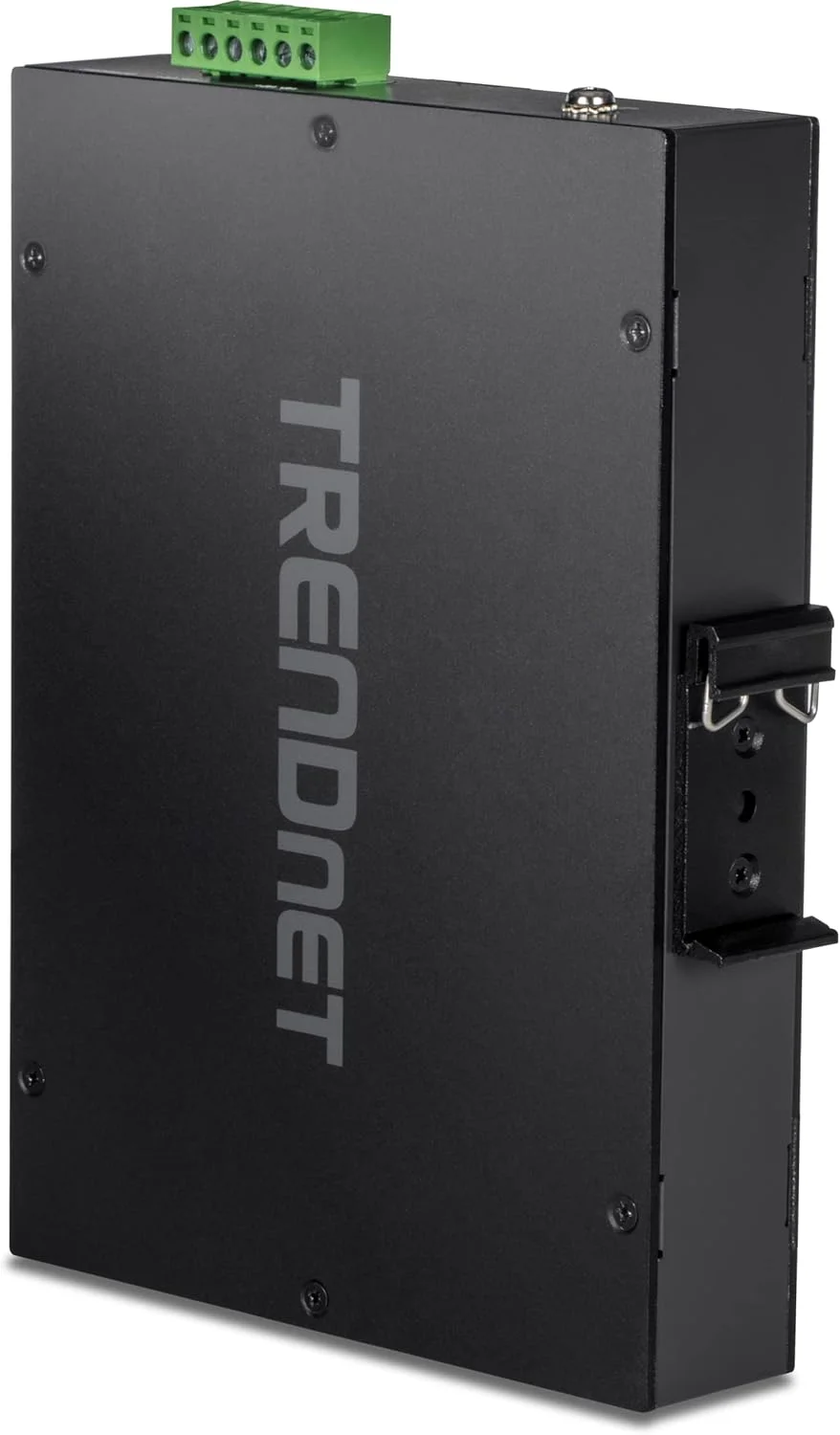 سوئیچ صنعتی 5 پورت گیگابیتی PoE+ ترندنت، محدوده دمایی گسترده -20 تا 65 درجه سانتیگراد، سوئیچ ریلی DIN، 55-50 ولت DC، دارای 4 پورت گیگابیتی PoE+، 1 اسلات گیگابیتی SFP، مدل TI-PGM541، مشکی