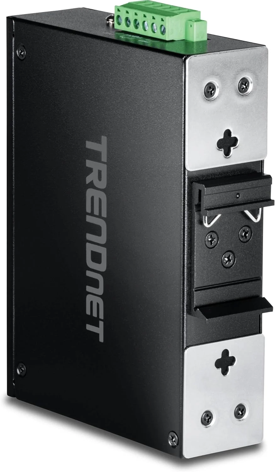 سوئیچ صنعتی سخت‌کاری شده 6 پورت گیگابیتی PoE+ ترندنت، 4 پورت گیگابیتی PoE+، پورت گیگابیتی مشترک (RJ-45/SFP)، SFP اختصاصی، بودجه توان 120 وات، IP30، مشکی، TI-PG62