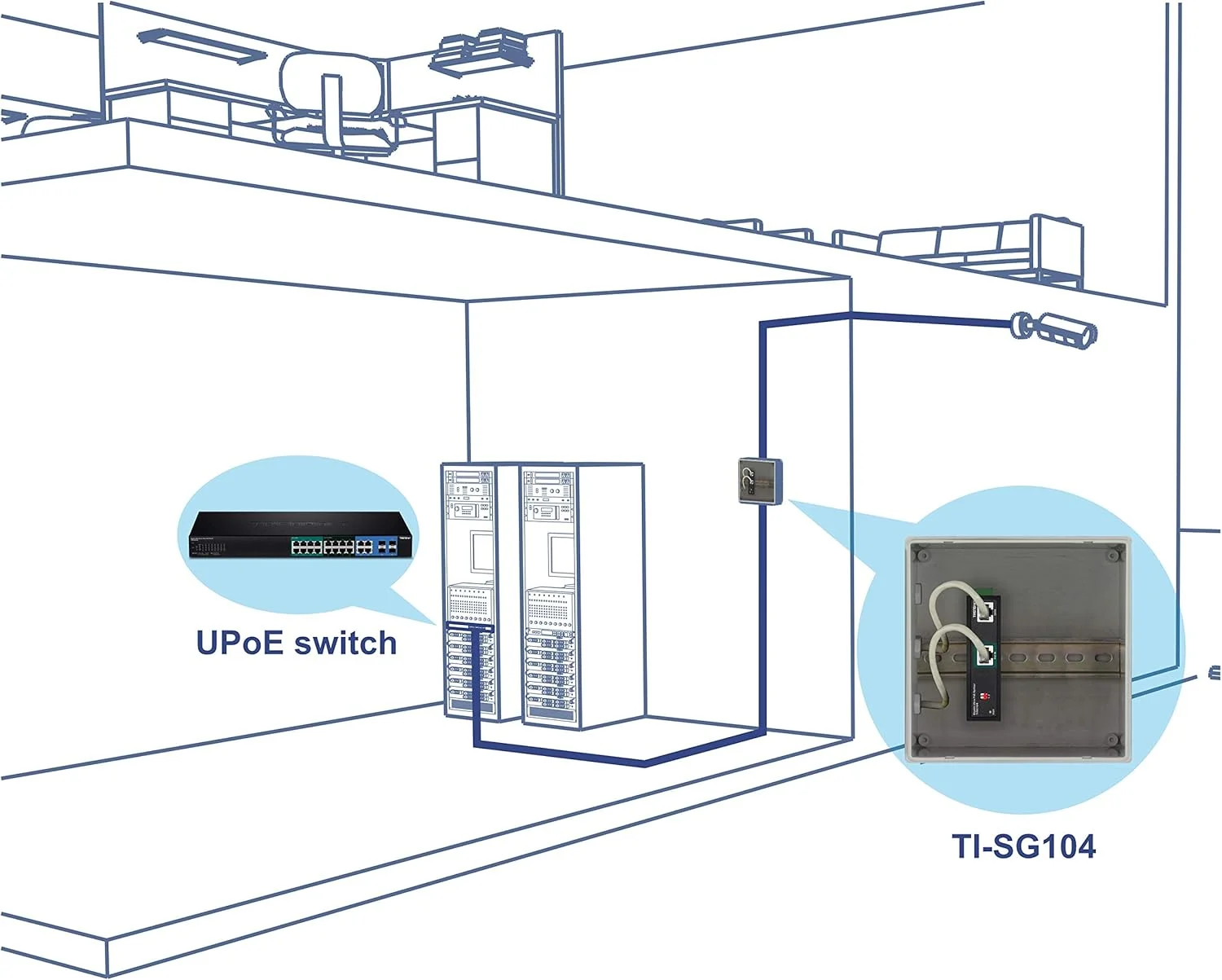اسپلیتر گیگابیتی صنعتی UPoE ترندنت، خروجیهای دوگانه برق DC، قابل نصب روی ریل DIN یا دیوار، خروجی ولتاژ قابل تنظیم، TI-SG104، مشکی اسپلیتر گیگابیتی صنعتی UPoE ترندنت، خروجیهای دوگانه برق DC، قابل نصب روی ریل DIN یا دیوار، خروجی ولتاژ قابل تنظیم، TI-SG104، مشکی
