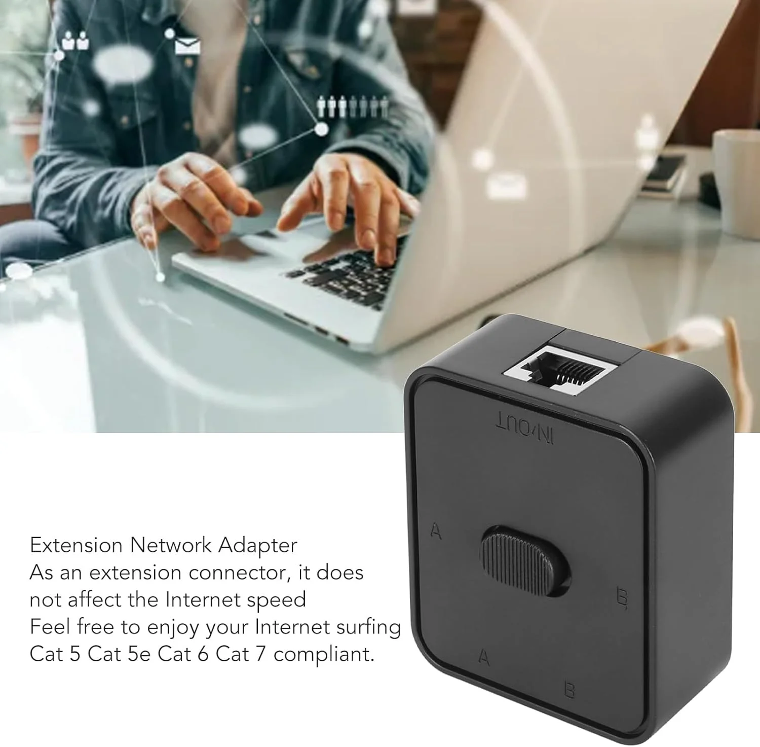 مینی سوئیچ اترنت، سوئیچ شبکه گیگابیتی 2 پورت، آداپتور شبکه توسعه یافته PoE 2 در 1 خروجی، آداپتور اسپلیتر شبکه RJ45 برای Cat 6، اسپلیتر اترنت Plug & Play مینی سوئیچ اترنت، سوئیچ شبکه گیگابیتی 2 پورت، آداپتور شبکه توسعه یافته PoE 2 در 1 خروجی، آداپتور اسپلیتر شبکه RJ45 برای Cat 6، اسپلیتر اترنت Plug & Play