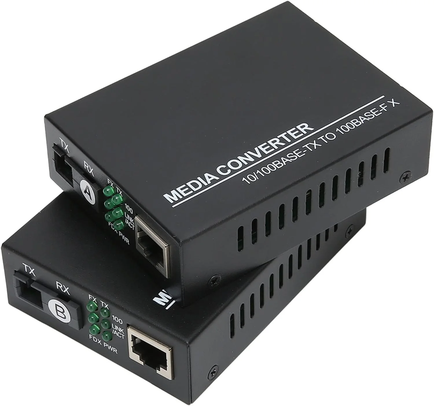 مبدل رسانه اترنت نوری Bewinner فرستنده و گیرنده فیبر SC تک حالته، 10/100Base TX به 100Base FX 25KM RJ45 به SC