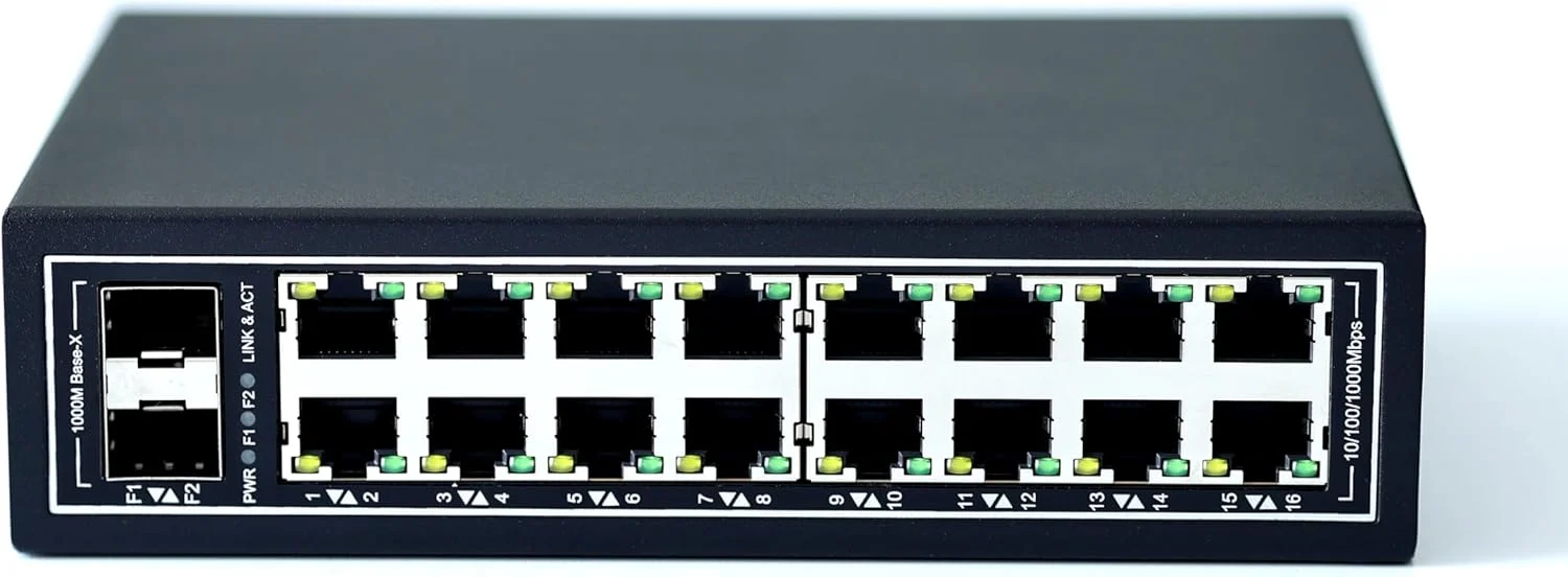 سوییچ اترنت صنعتی غیر مدیریتی 18 پورت گیگابیتی WIWAV WDH-16GT2GF-DC با سرعت 10/100/1000 مگابیت بر ثانیه با نصب ریلی DIN / نصب دیواری (بدون فن، -30-75 درجه سانتیگراد) سوییچ اترنت صنعتی غیر مدیریتی 18 پورت گیگابیتی WIWAV WDH-16GT2GF-DC با سرعت 10/100/1000 مگابیت بر ثانیه با نصب ریلی DIN / نصب دیواری (بدون فن، -30-75 درجه سانتیگراد)