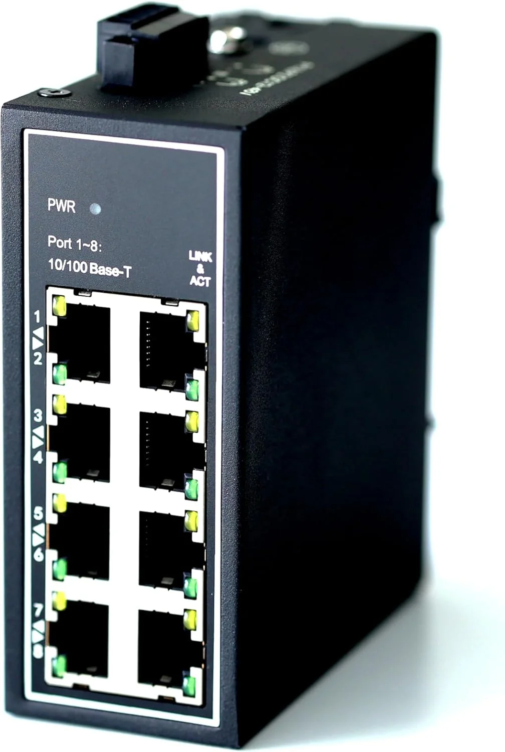 سوئیچ اترنت صنعتی غیر مدیریتی 8 پورت 10/100 مگابیت بر ثانیه WIWAV WDH-8ET-DC با نصب ریلی DIN / دیواری (بدون فن، -30؟~75؟)