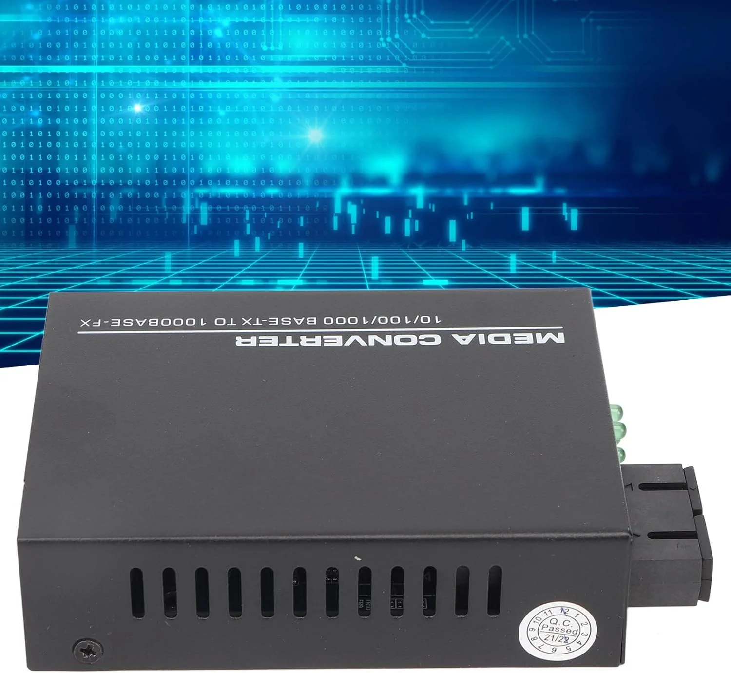 مبدل سوئیچ اترنت، فرستنده و گیرنده اترنت فیبر نوری با 2 فیبر داخلی، ماژول های چند حالته، انتقال 1000 مگابیت بر ثانیه، با نشانگر LED، مذاکره خودکار