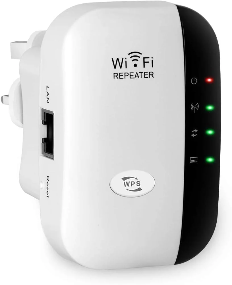 تقویت کننده WiFi، توسعه دهنده WiFi، تکرار کننده، پوشش تا 465 متر مربع و 50 دستگاه، تقویت کننده اینترنت، تکرار کننده بی سیم اینترنت، تقویت کننده برد بلند با پورت اترنت، تقویت کننده سیگنال بی سیم خانگی