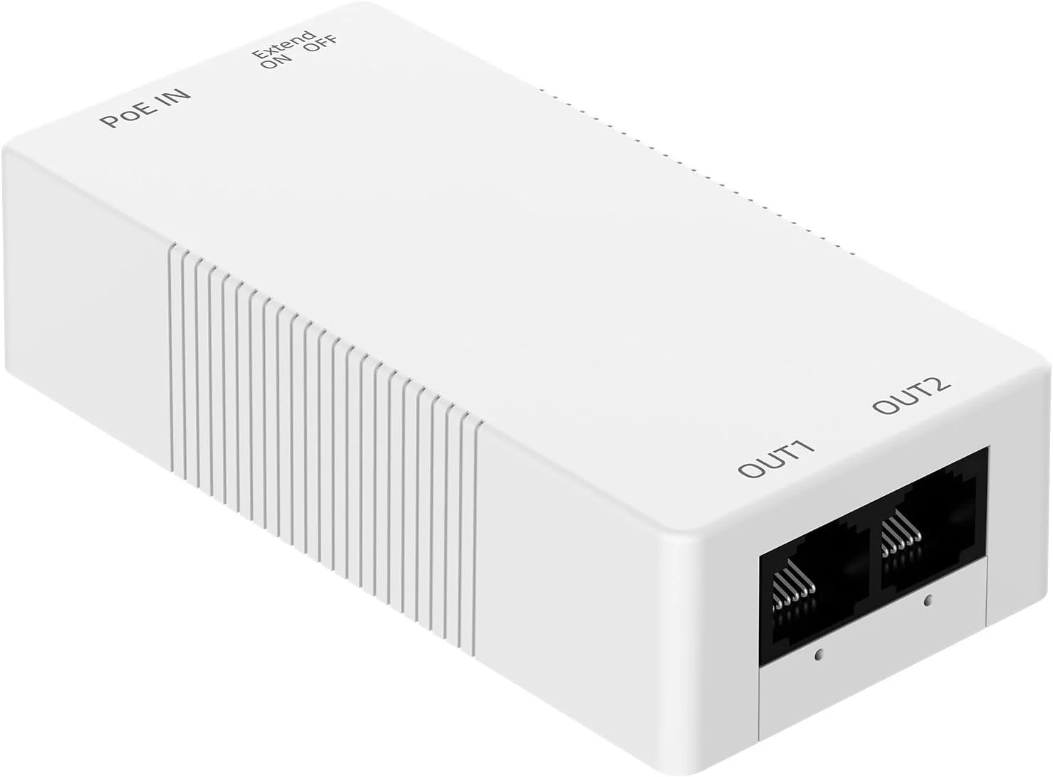 توسعه دهنده گیگابیتی PoE KASTWAVE، اسپلیتر 1 به 2 پورت POE، IEEE 802.3af/at، 1000 مگابیت بر ثانیه، محافظت در برابر صاعقه 4KV، Plug & Play، 48V 30W برای دوربین و AP، اندازه کوچک