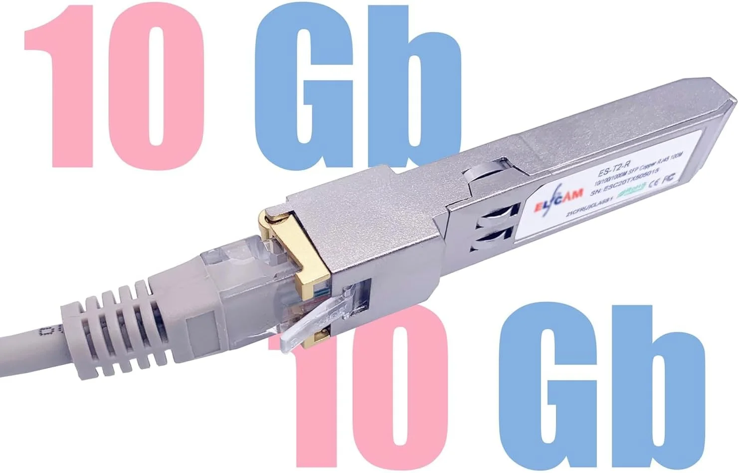 ماژول Elfcam® - 10Gb SFP+ در پورت RJ45، ماژول 10GB SFP+ مدل 10Gbase-T-30m، یک عدد