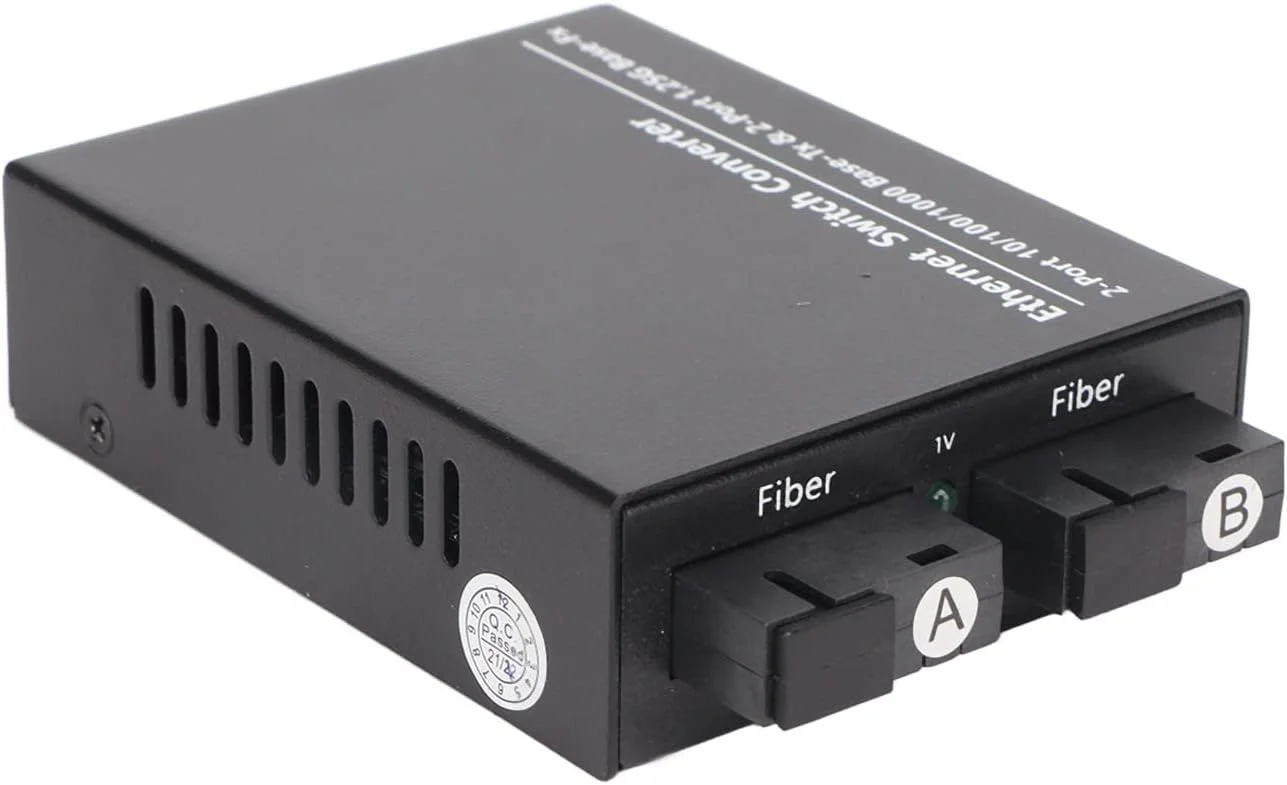 مبدل سوئیچ اترنت با نشانگر LED فرستنده و گیرنده اترنت فیبر نوری، فیبر تک حالته 1.25 گیگابیت بر ثانیه، پشتیبانی از فریم های جامبو 9 کیلوبایتی برای شبکه
