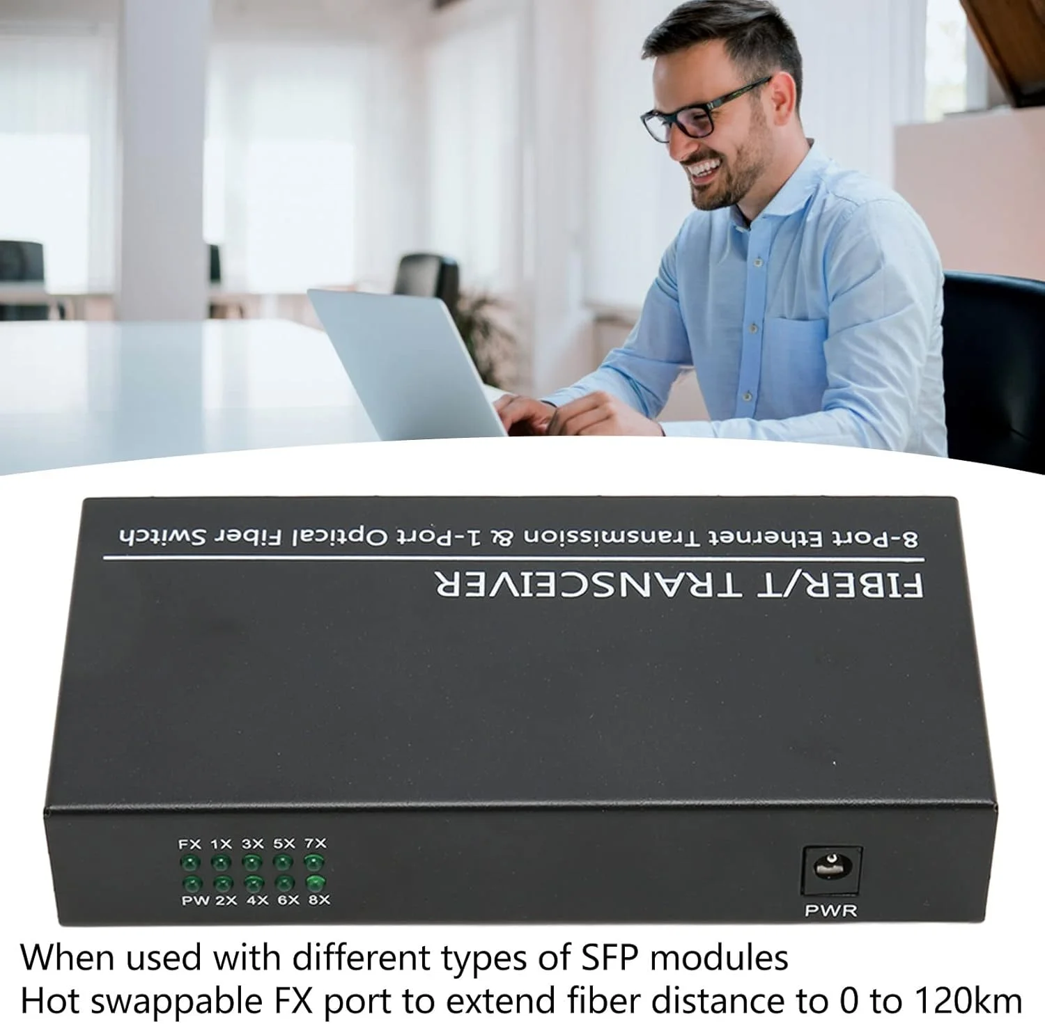 مبدل رسانه فیبر اترنت، 1 پورت نوری، 8 پورت الکتریکی، سوئیچ فیبر نوری 10/100M SFP، با IEEE 802.3 802.3u 802.3af، تا 120 کیلومتر مبدل رسانه فیبر اترنت، 1 پورت نوری، 8 پورت الکتریکی، سوئیچ فیبر نوری 10/100M SFP، با IEEE 802.3 802.3u 802.3af، تا 120 کیلومتر