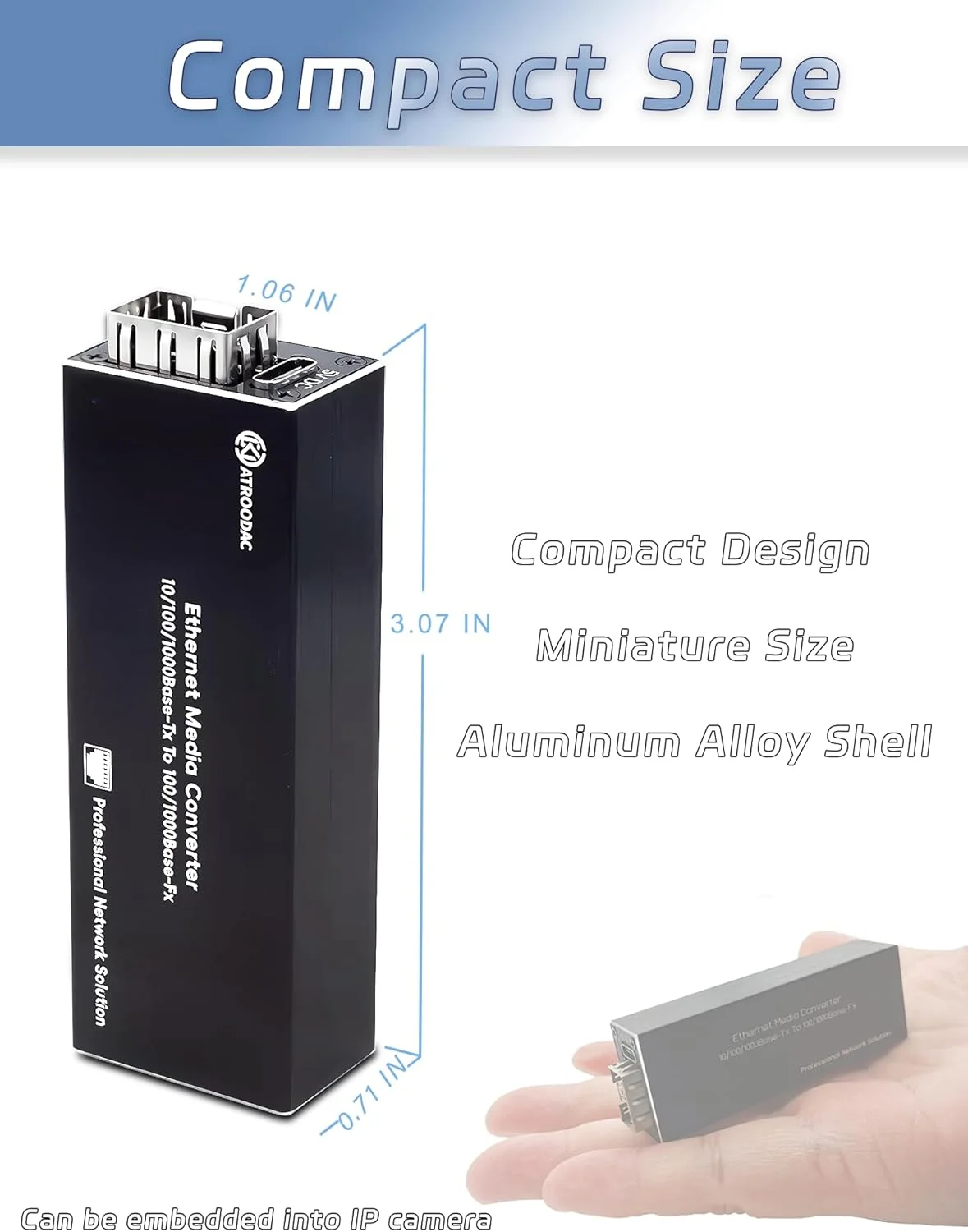 مبدل رسانه اترنت فیبر نوری گیگابیتی Atroodac، اسلات SFP 1.25G به RJ45 سازگار با 100/1000BASE-SX، مبدل رسانه کوچک، پورت FX از قابلیت تعویض سریع پشتیبانی می کند مبدل رسانه اترنت فیبر نوری گیگابیتی Atroodac، اسلات SFP 1.25G به RJ45 سازگار با 100/1000BASE-SX، مبدل رسانه کوچک، پورت FX از قابلیت تعویض سریع پشتیبانی می کند