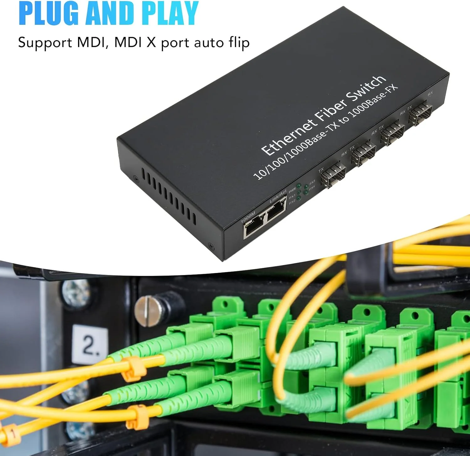 سوئیچ فیبر نوری اترنت SFP، فرستنده و گیرنده فیبر نوری اترنت 1000 متری، 4 پورت نوری 2 پورت الکتریکی، انتقال 120 کیلومتری، با نشانگر LED، پشتیبانی از فریم های جامبو 9k بایتی سوئیچ فیبر نوری اترنت SFP، فرستنده و گیرنده فیبر نوری اترنت 1000 متری، 4 پورت نوری 2 پورت الکتریکی، انتقال 120 کیلومتری، با نشانگر LED، پشتیبانی از فریم های جامبو 9k بایتی