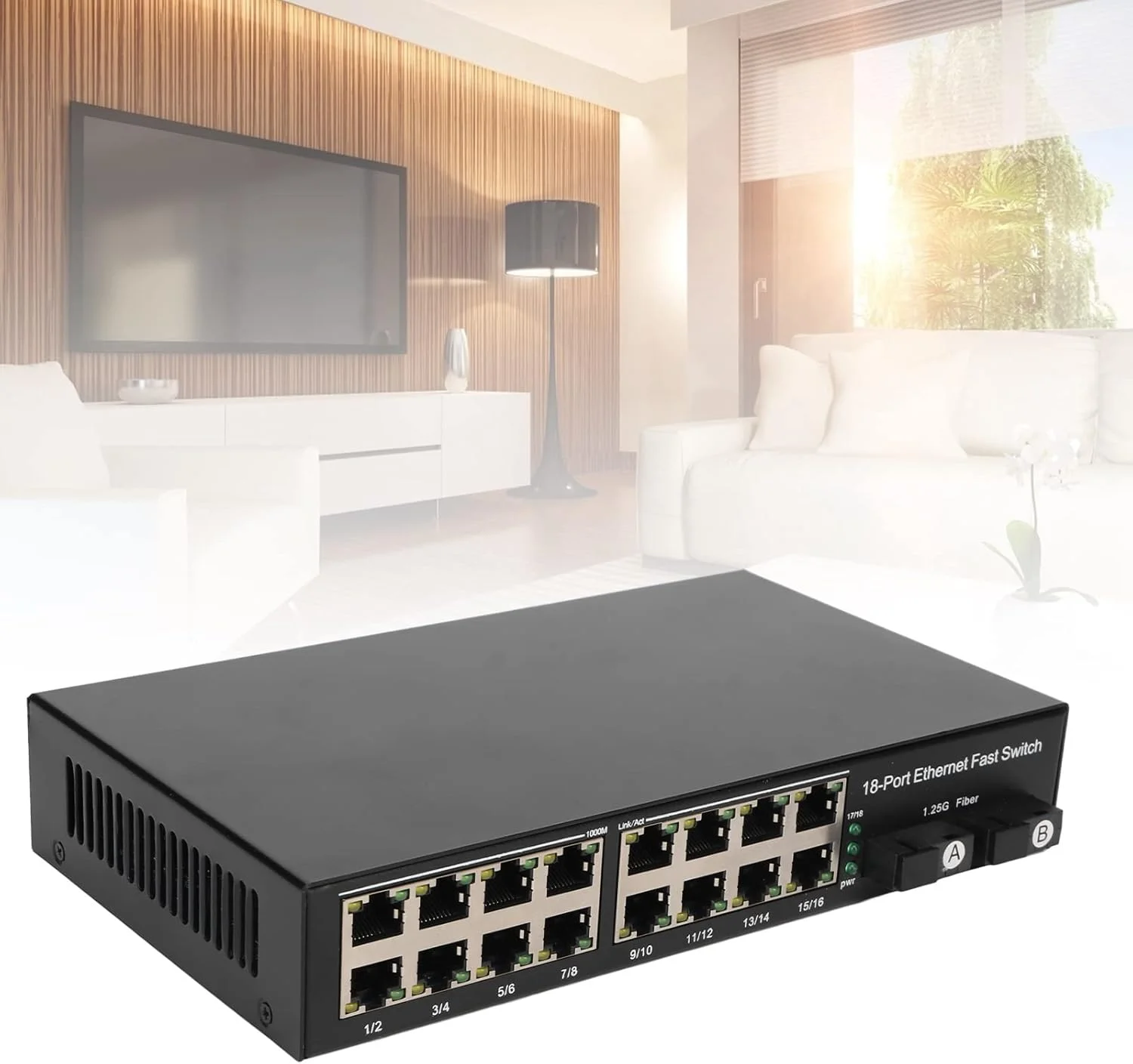 سوئیچ مبدل فیبر اترنت، Tx1310nm، Rx1550nm، 2 پورت نوری 1000 مگابیت بر ثانیه، 10/100/1000 مگابیت بر ثانیه برای پورت های الکتریکی، تا 25 کیلومتر، فرستنده و گیرنده فیبر پورت RJ45