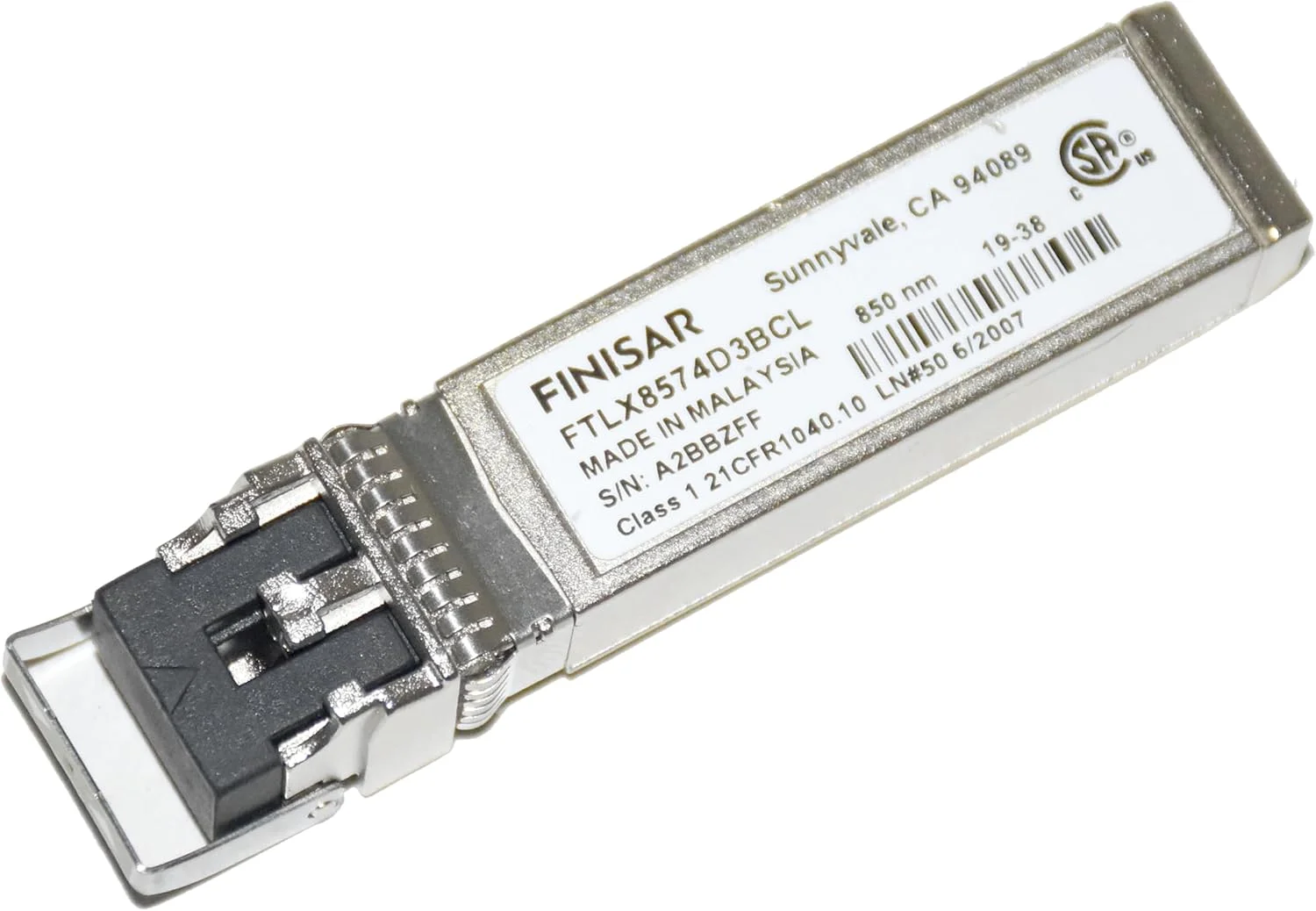 فرستنده و گیرنده فیبر نوری اصلی Finisar FTLX8574D3BCL 10GBase-SR | 10G SR 850NM VCSEL Multimode 300M Duplex Temp (-5 تا 70 درجه سانتیگراد)
