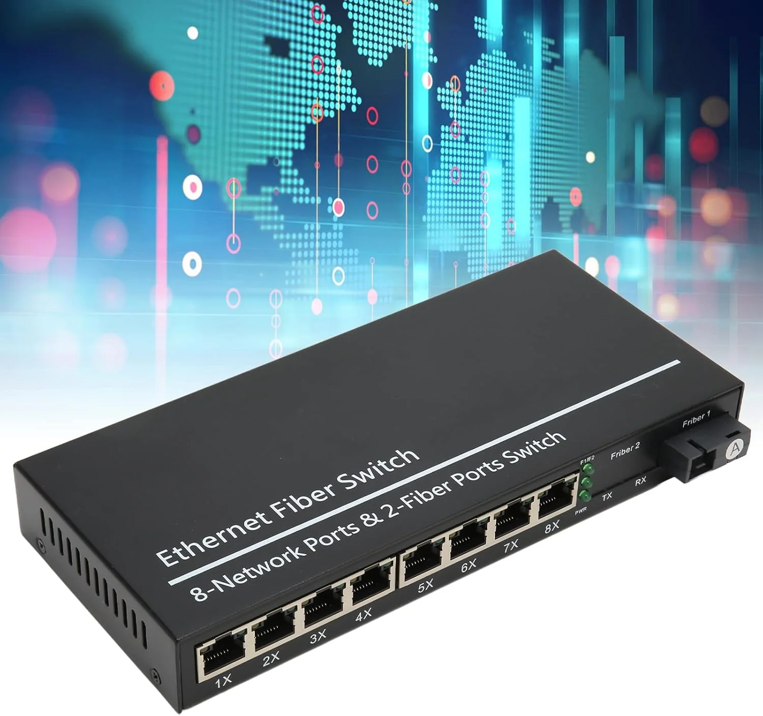 سوییچ اترنت گیگابیتی 9 پورت، 10 100 1000M Tx1310nm فیبر فول/هاف دوپلکس، مبدل رسانه، مبدل نوری برای شبکه اداری سوییچ اترنت گیگابیتی 9 پورت، 10 100 1000M Tx1310nm فیبر فول/هاف دوپلکس، مبدل رسانه، مبدل نوری برای شبکه اداری