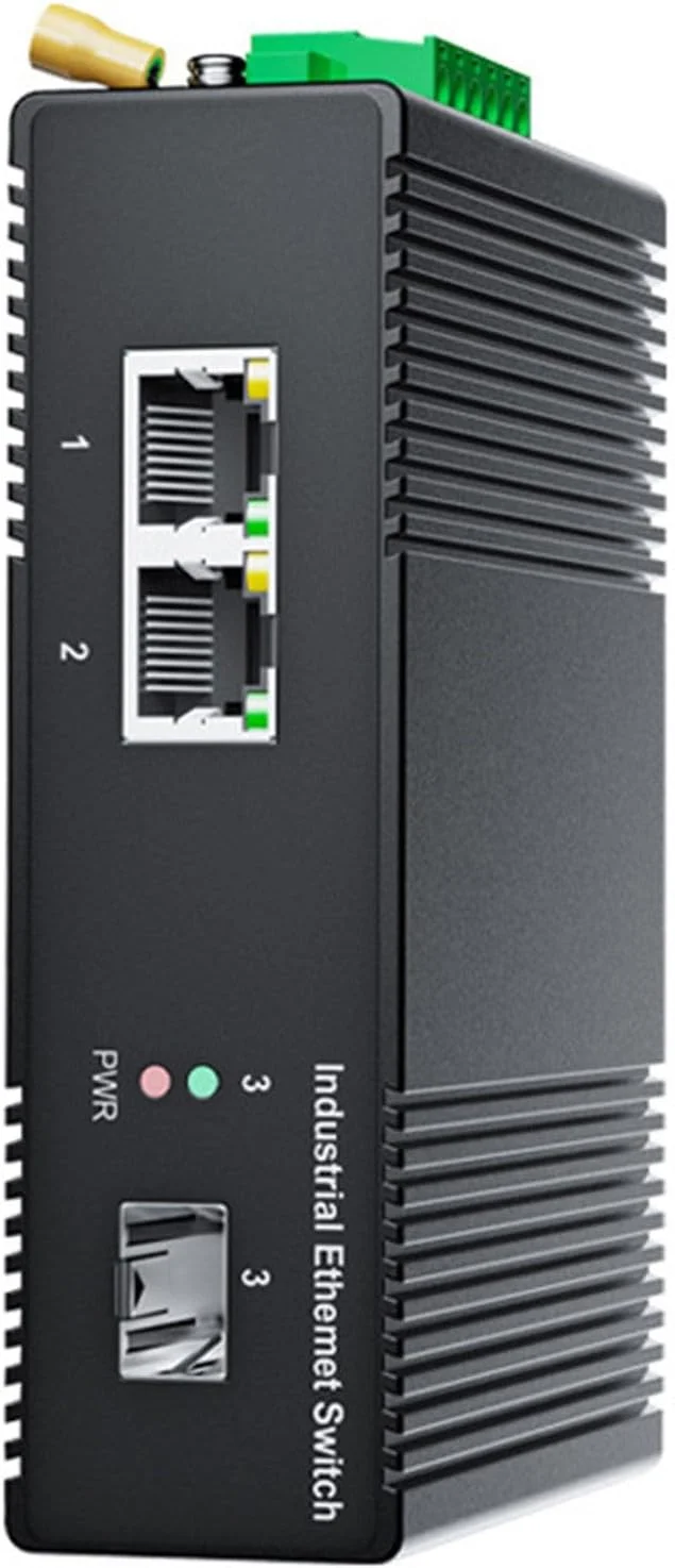 سوئیچ فیبر نوری صنعتی غیر مدیریتی گیگابیتی 1 نوری 4 الکتریکی SFP، نصب ریلی DIN، مدل B