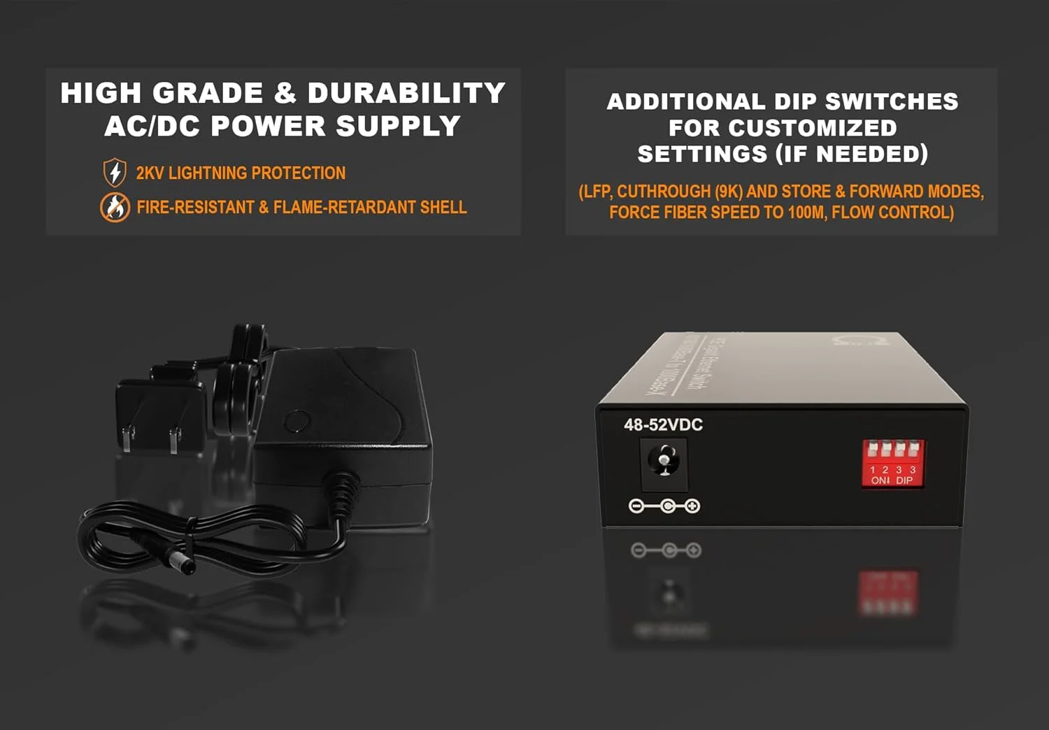 مبدل فیبر گیگابیتی 2 پورت PoE/PoE+ چند حالته LC 850 نانومتری - تامین کننده توان IEEE 802.3 PoE و PoE+ PSE از طریق اترنت و گسترش دهنده فیبر چند حالته با پشتیبانی از PoE PSE | تا 550 متر مبدل فیبر گیگابیتی 2 پورت PoE/PoE+ چند حالته LC 850 نانومتری - تامین کننده توان IEEE 802.3 PoE و PoE+ PSE از طریق اترنت و گسترش دهنده فیبر چند حالته با پشتیبانی از PoE PSE | تا 550 متر