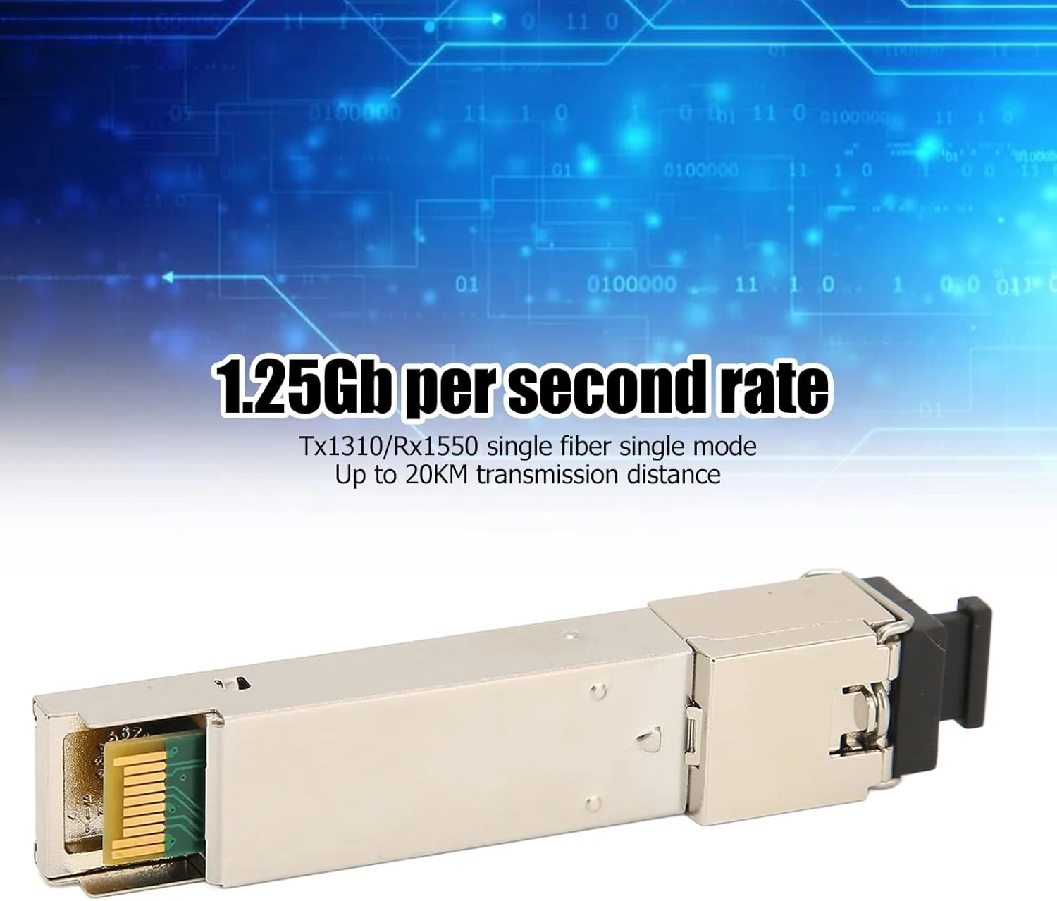 فرستنده و گیرنده نوری KOSDFOGE SFP، تک حالته تک فیبر 1.25G با طول موج 1310 نانومتر LC، انتقال 20 کیلومتر، پشتیبانی از DDM، ماژول نوری برای کارت های شبکه، مناسب برای سوئیچ های فیبر نوری، روترها و کارت های شبکه