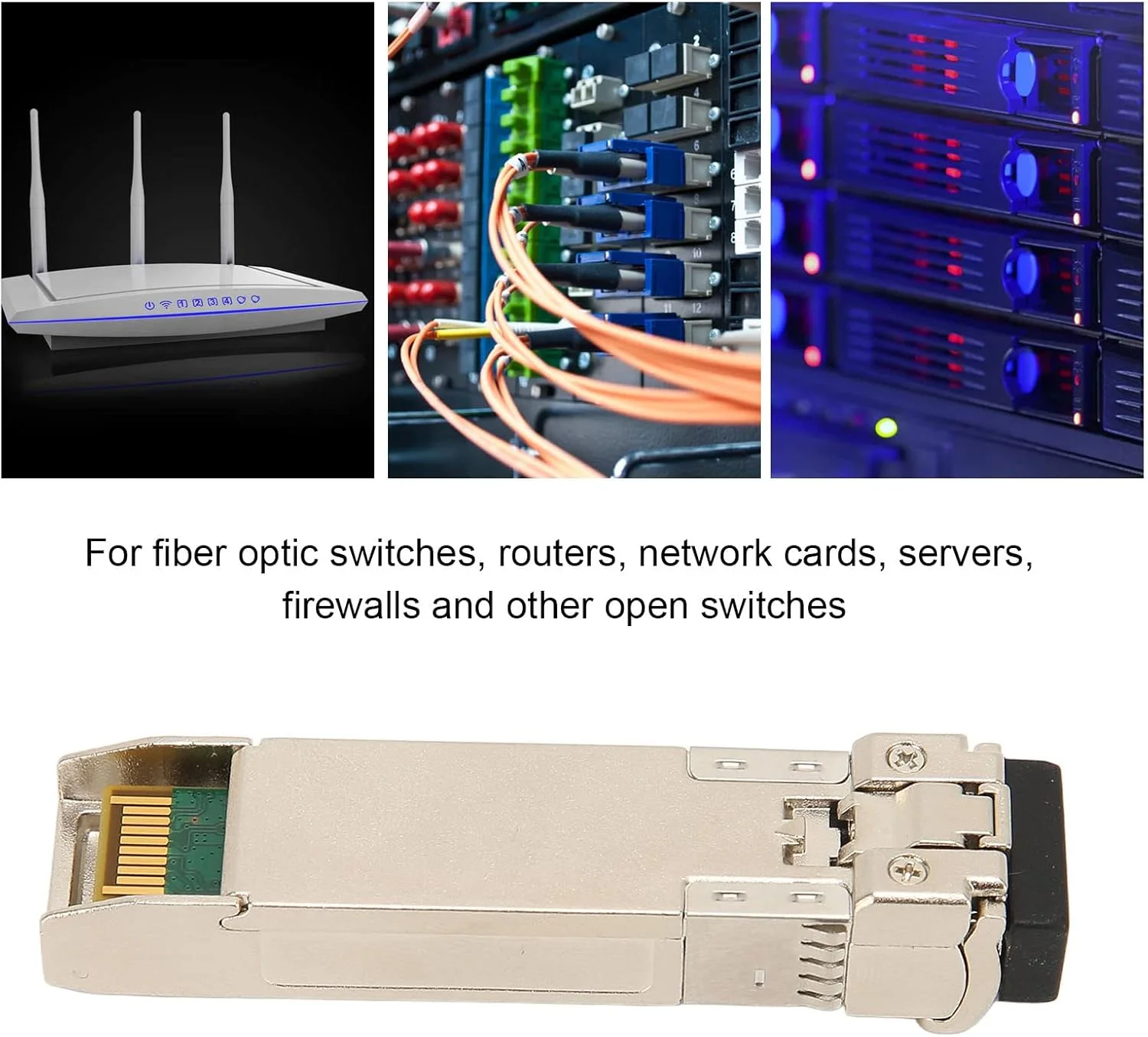 فرستنده و گیرنده SFP، تک حالته دو فیبر 10 گیگابیت بر ثانیه TX1330 نانومتر LC 40 کیلومتر آلیاژ روی با پشتیبانی از DDM، فرستنده و گیرنده نوری برای سوئیچ های فیبر، روترها، کارت های شبکه