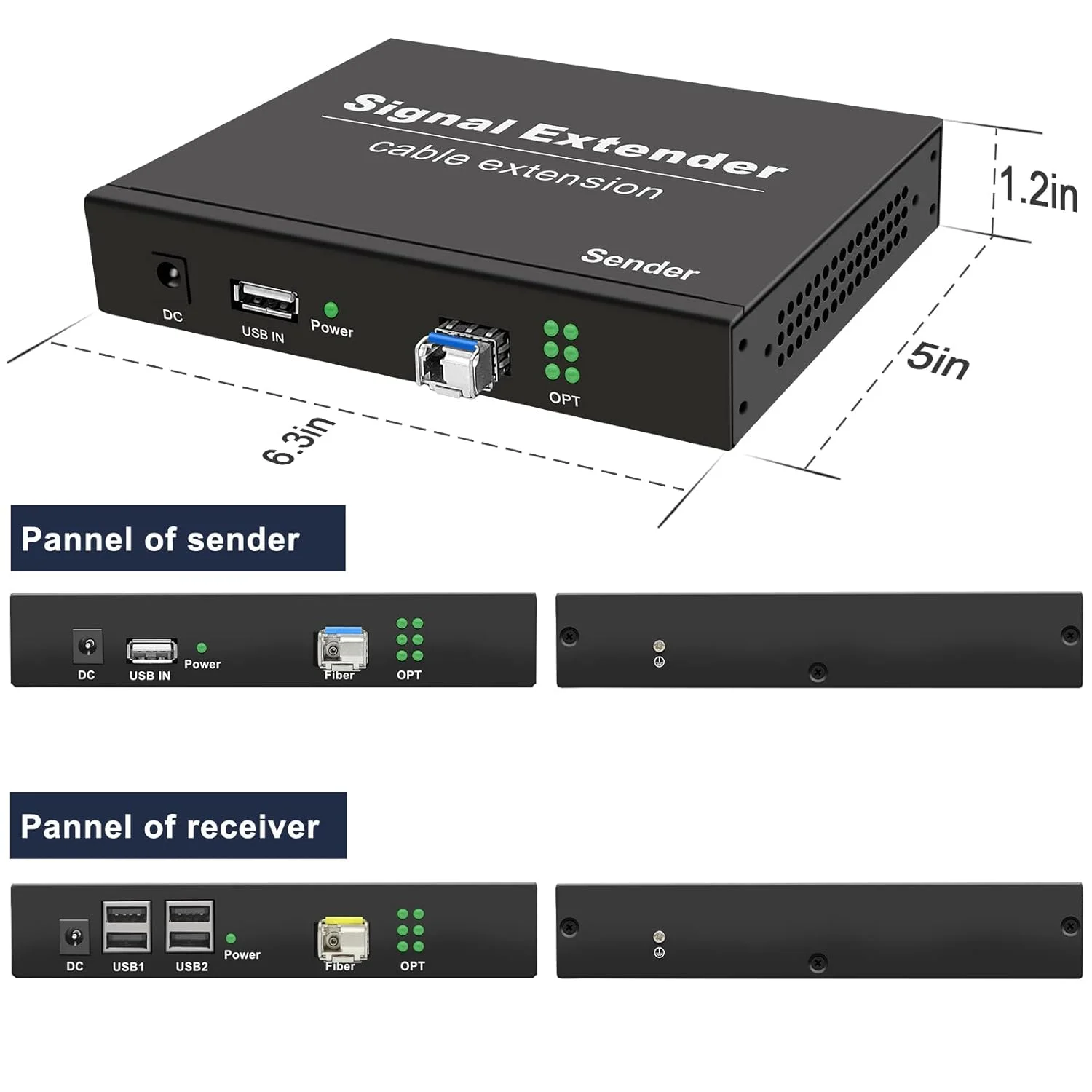 اکستندر USB 2.0 LornCeng از طریق فیبر نوری تا 20 کیلومتر، 4 پورت USB از طریق فرستنده و گیرنده فیبر Balun، پشتیبانی از تمام سیستم عامل ها، نصب آسان اکستندر USB 2.0 LornCeng از طریق فیبر نوری تا 20 کیلومتر، 4 پورت USB از طریق فرستنده و گیرنده فیبر Balun، پشتیبانی از تمام سیستم عامل ها، نصب آسان